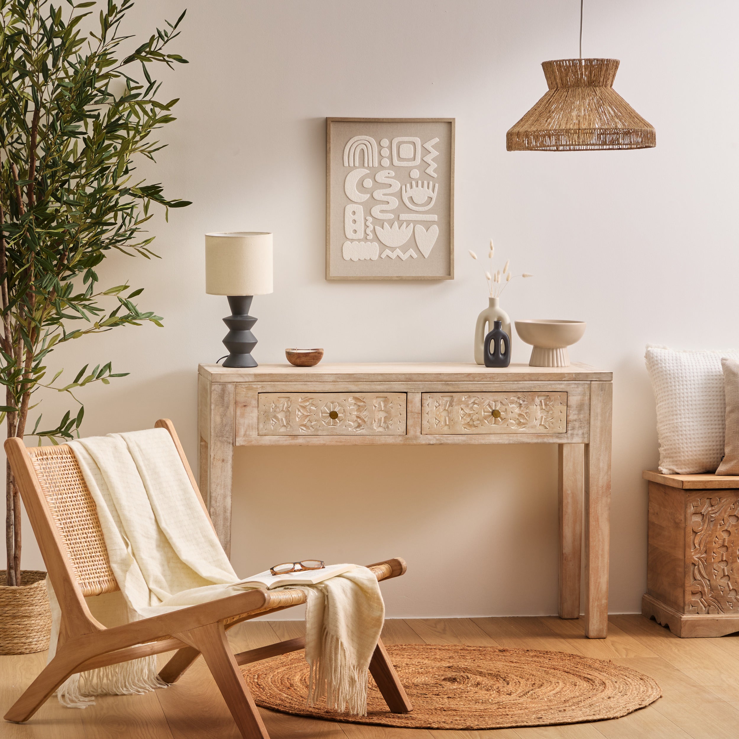 Atmosphera Petra 3D Wanddecoratie - 40x50cm - Beige