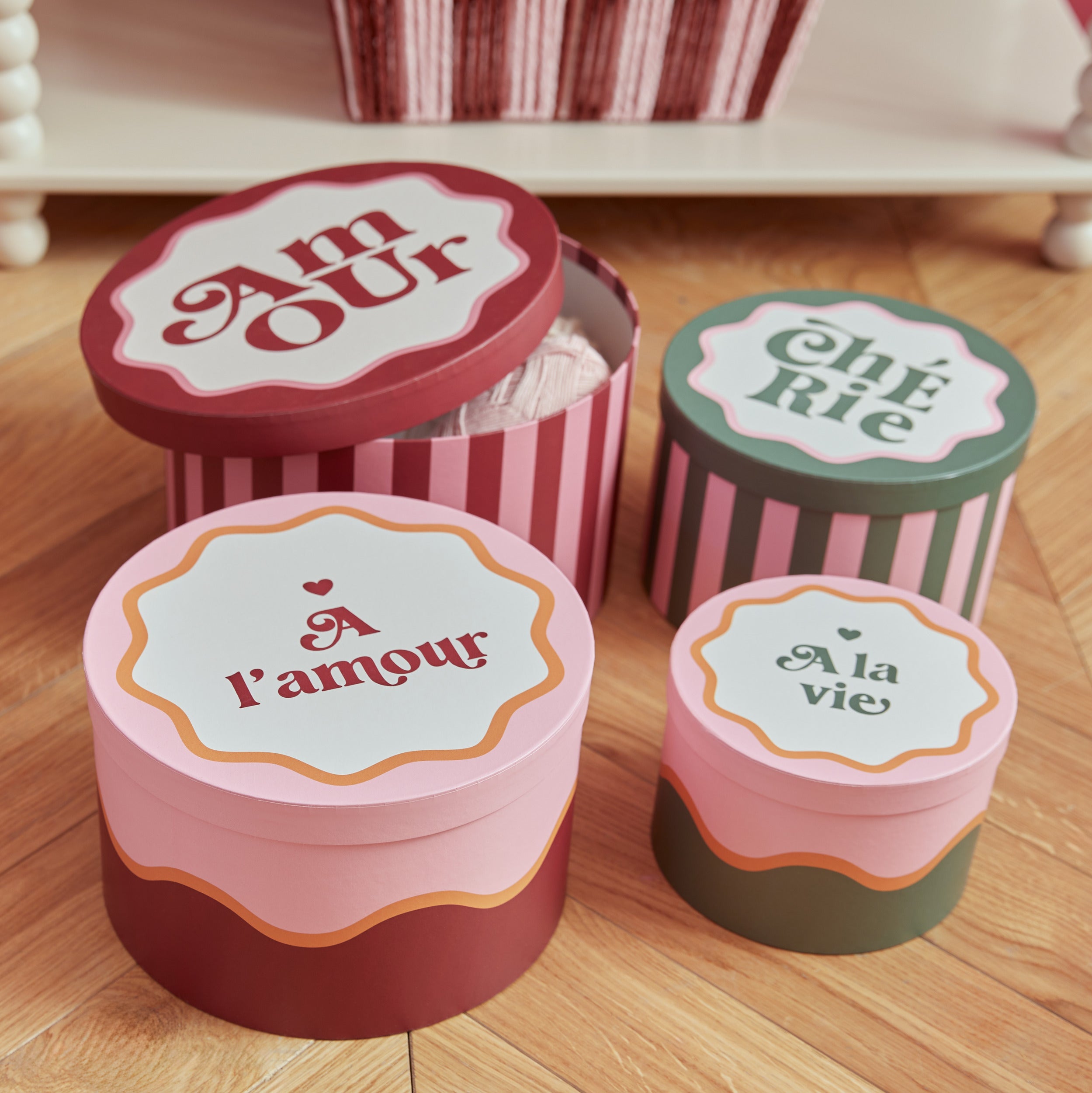 Atmosphera Kids Opbergdozen Chéri - Set van 4 stuks - Multi