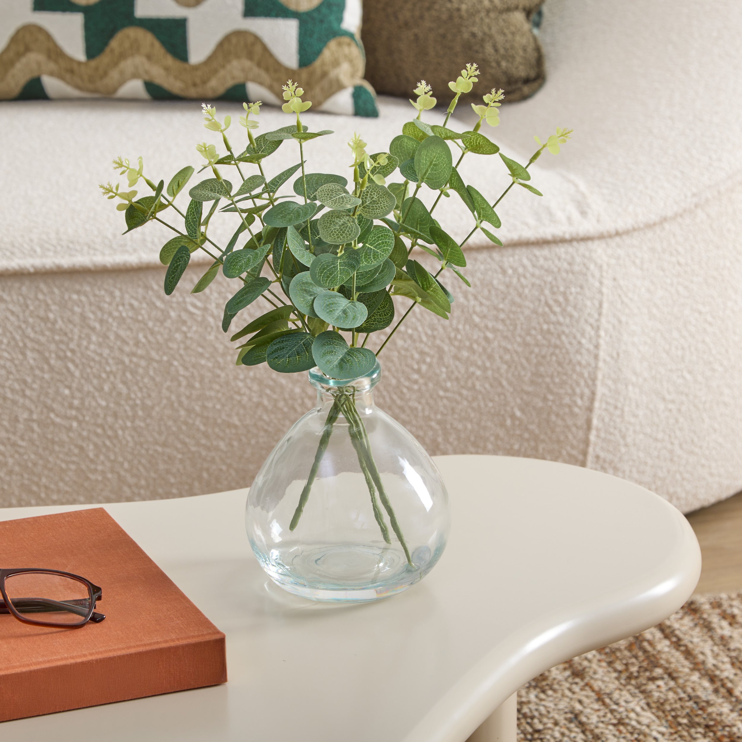Atmosphera artificial plant hanging plant with pot - 16x16x31cm - black/green