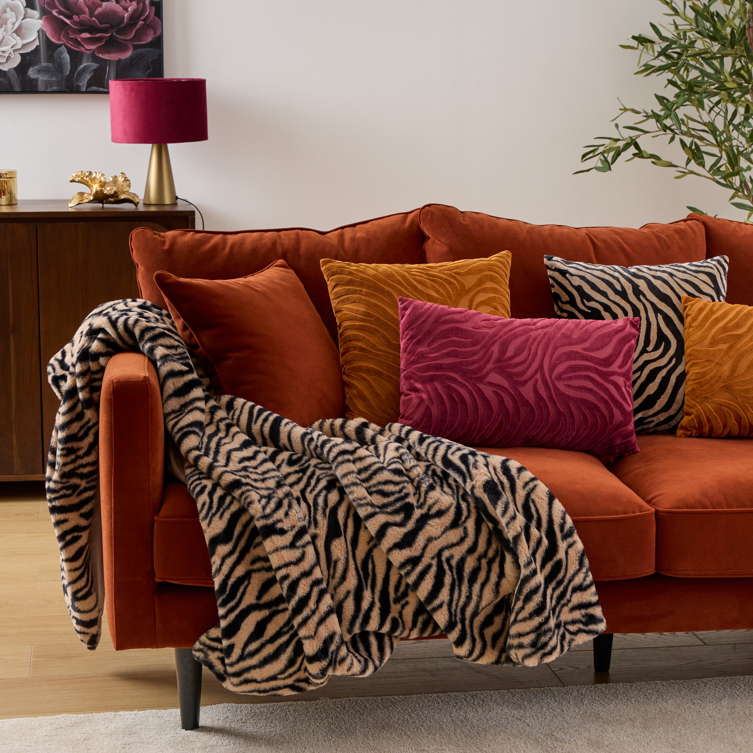 Atmosphera Plaid superzacht - 120x160cm - Tijgerprint
