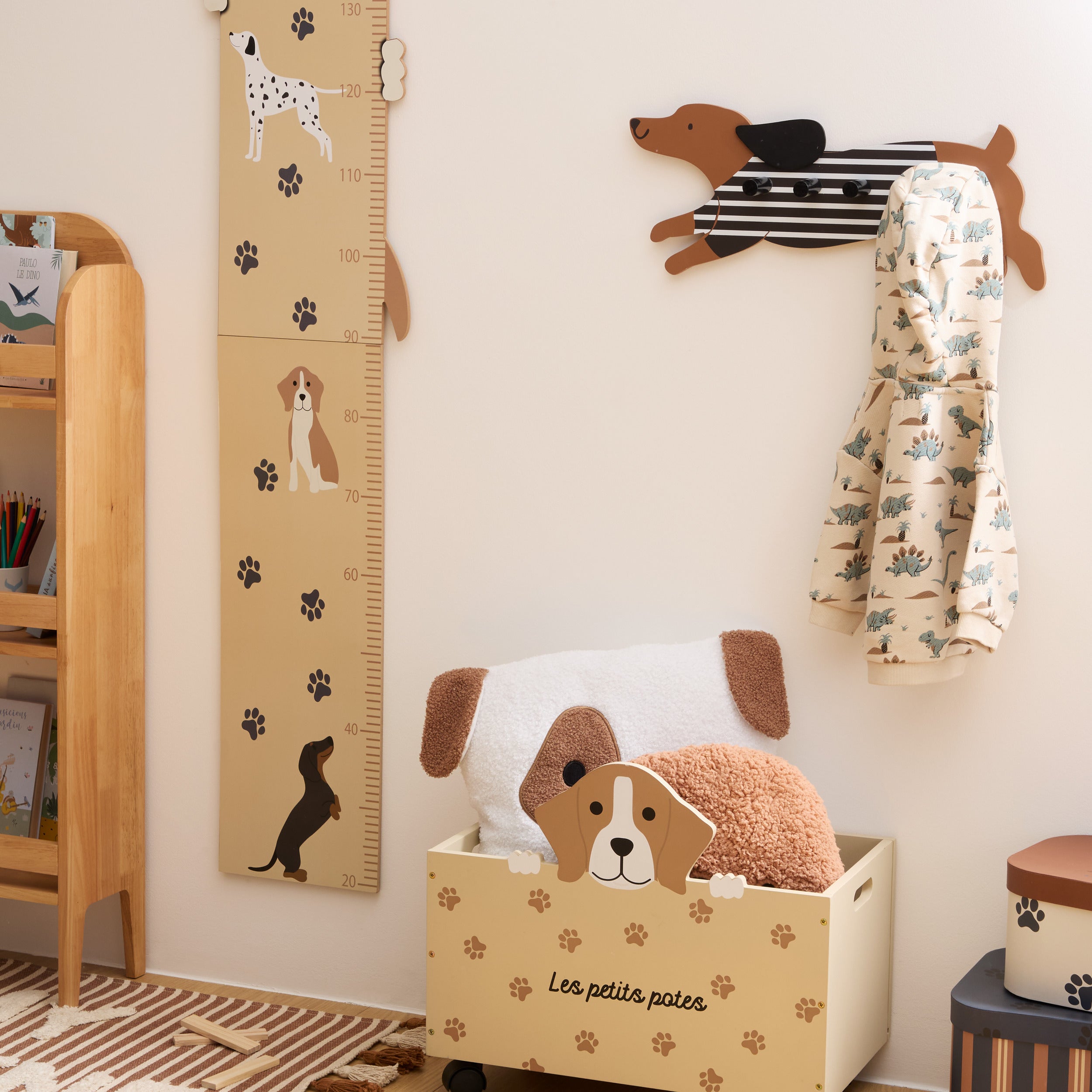 Atmosphera Kids Kapstok met 5 haken - 50x20x6cm - Multi