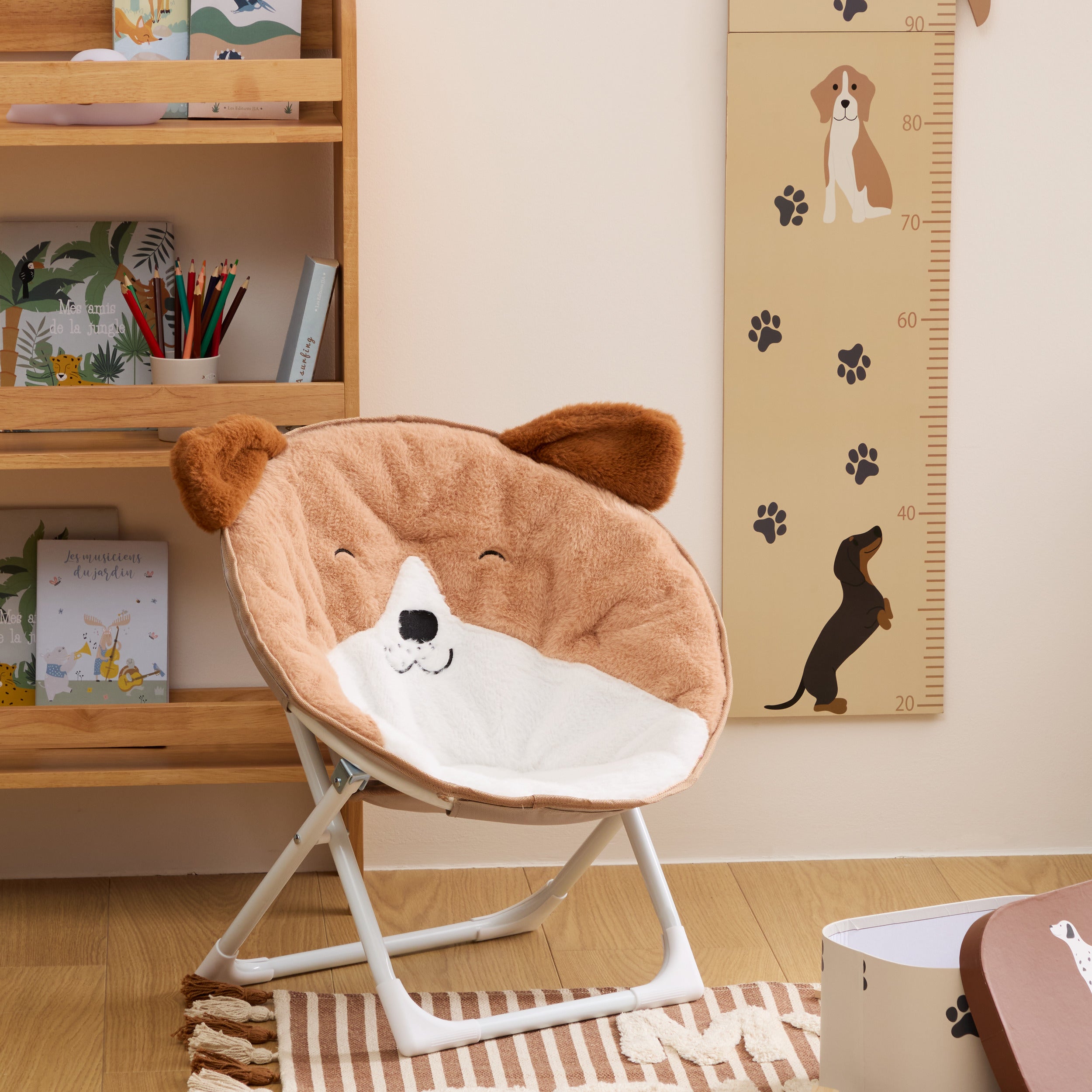 Atmosphera Kids Chaise pliante pour enfants lion - Lion - chaise haute - chaise haute - chaise pliante