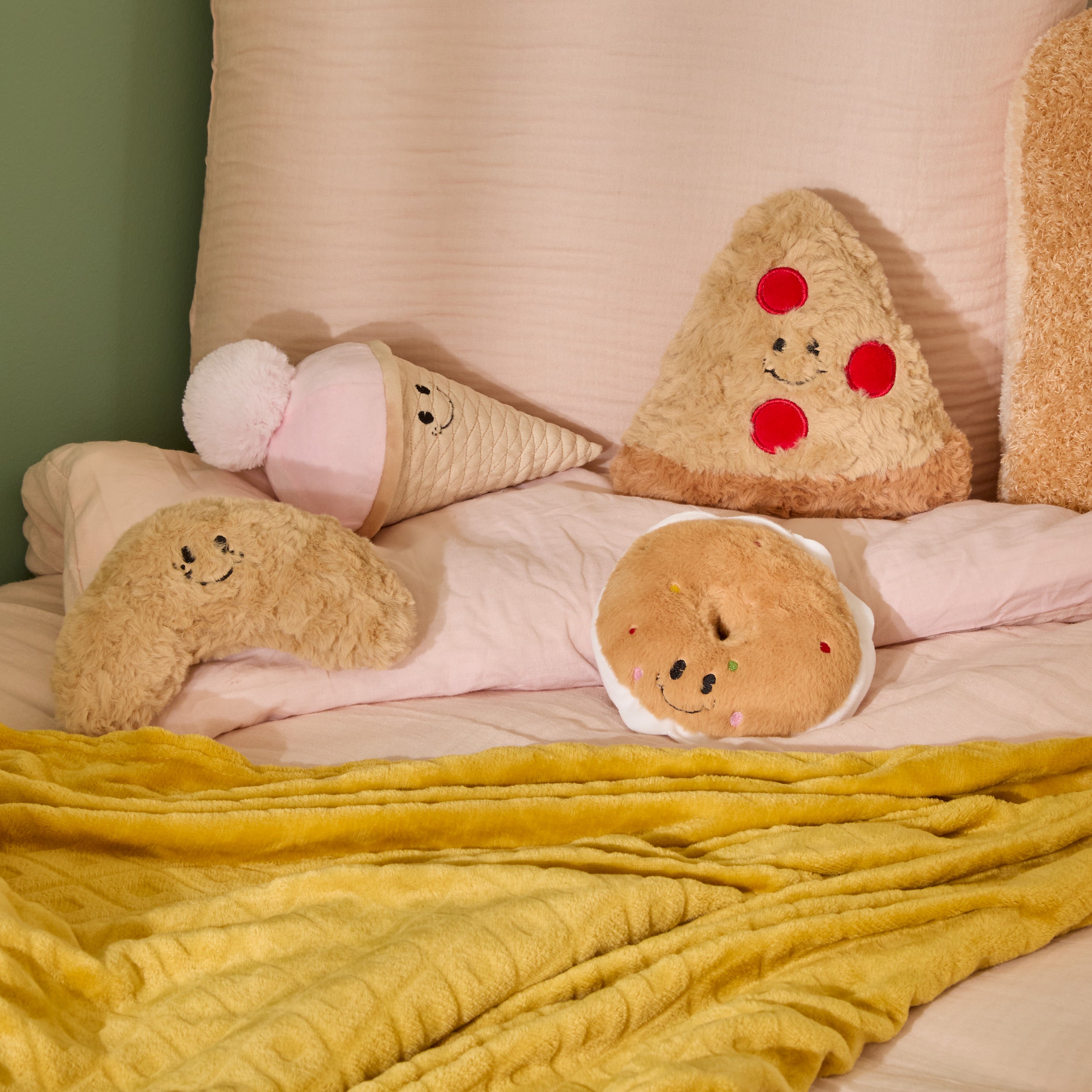 Atmosphera Kids Knuffel Pizza - 24x3x12cm - Beige