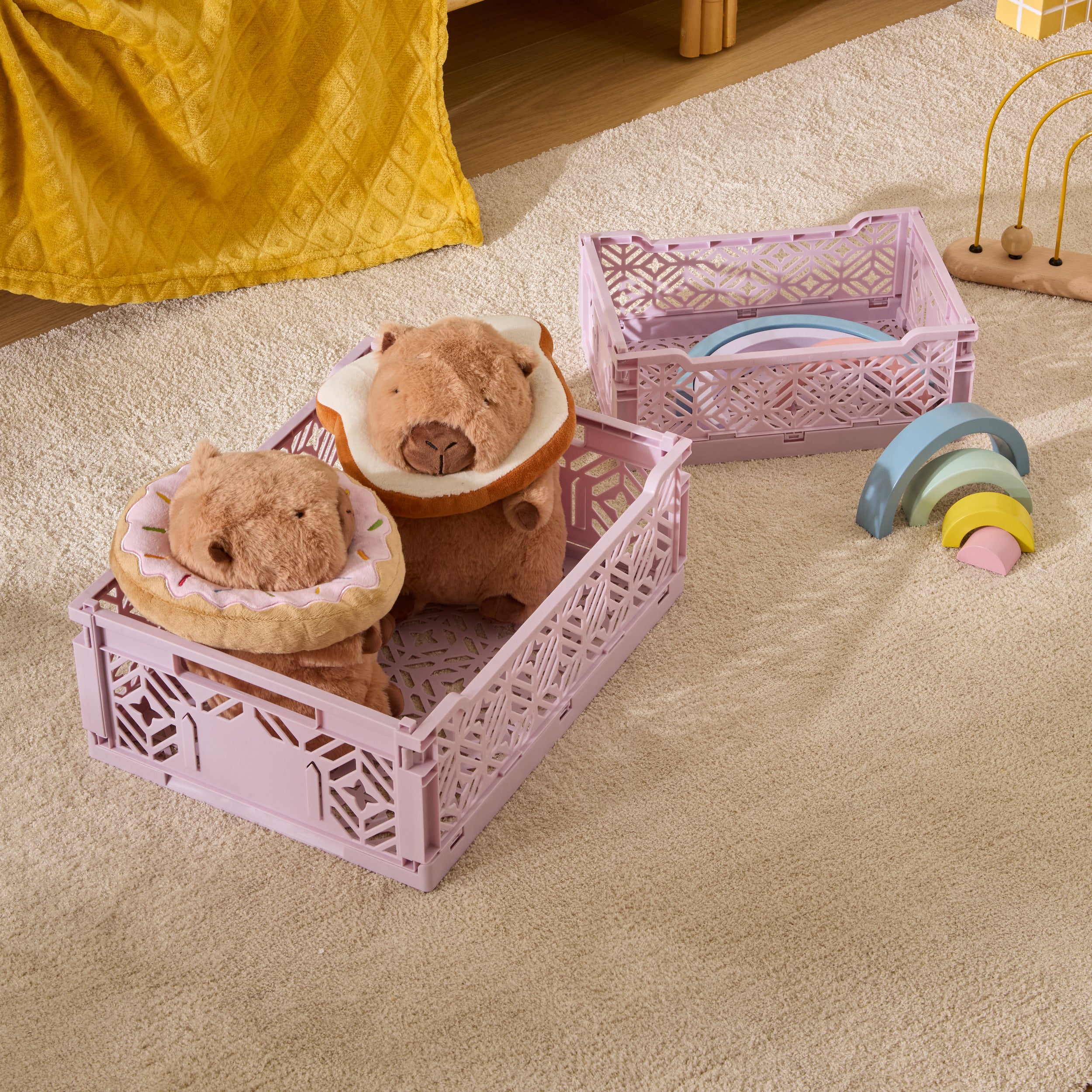 Atmosphera Kids Vouwkrat/Opbergkrat - Stapelbaar - 30x20x12cm - Lila