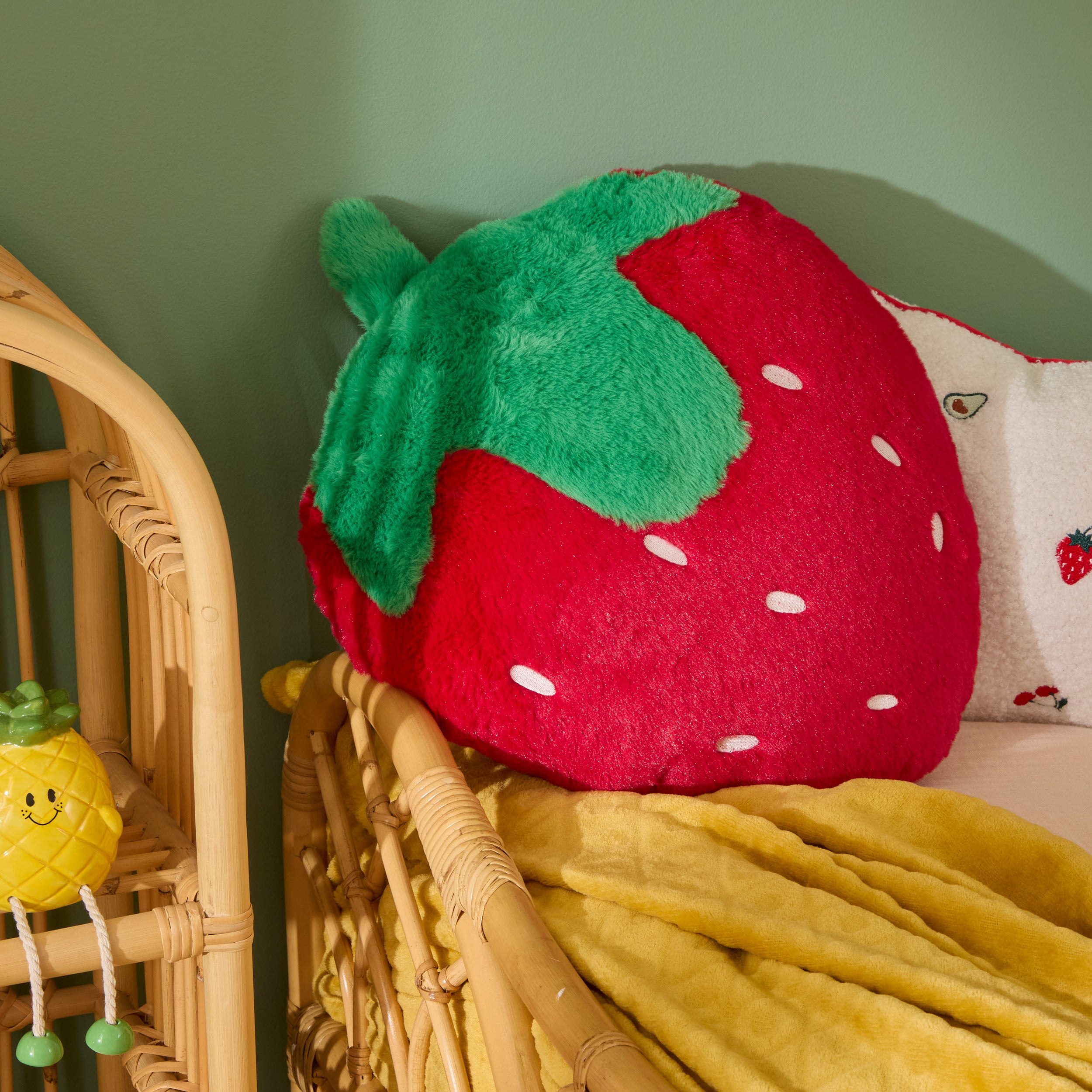 Atmosphera Kids Fruity Strawberry Cushion - 40x43x6cm - Red