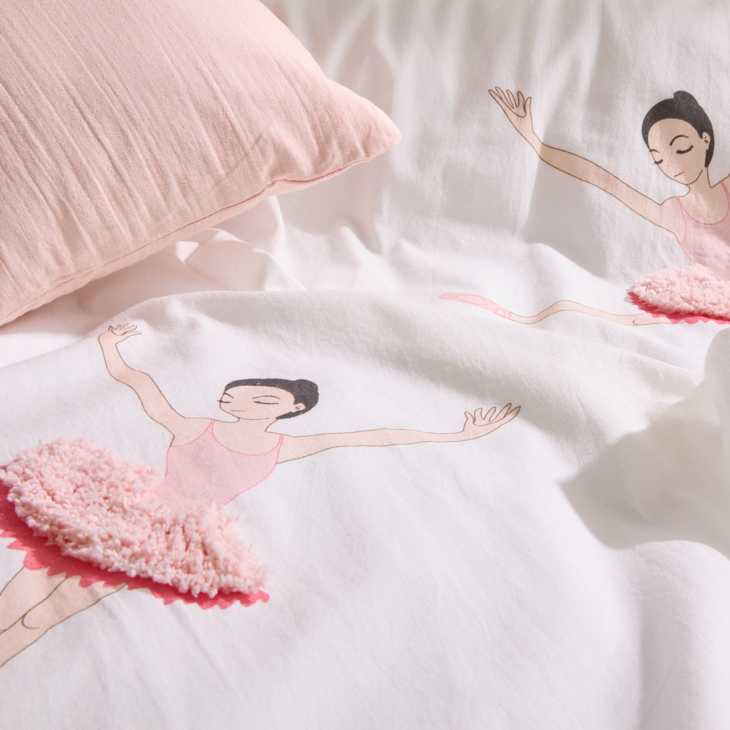 Atmosphera Kids Billie Parure de couette et 1 taie d'oreiller 140x200cm/65x65cm ours