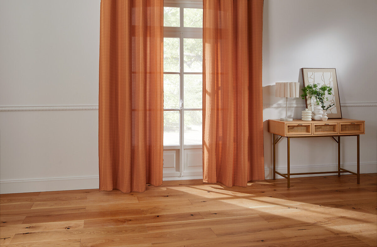 Atmosphera Noa Polyester Gordijn 140x240cm - Kant en klaar met ringen - Terracotta