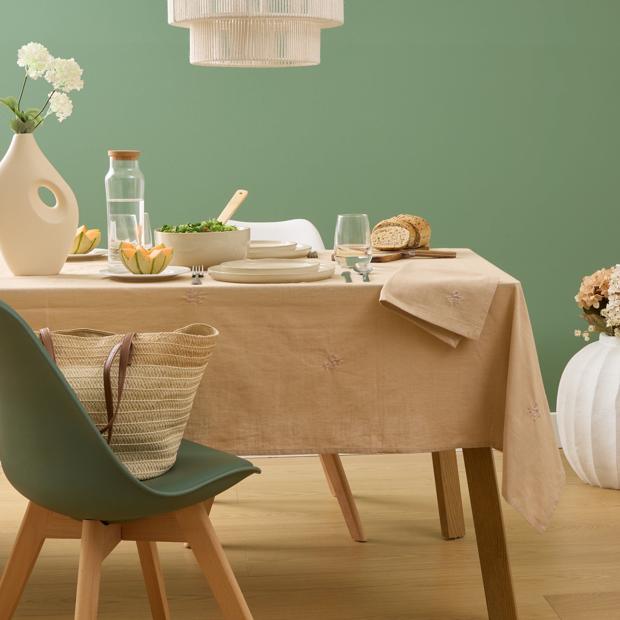 Nappe anti-tache imprimé Fruité - Viscose - 140x240cm - Multi