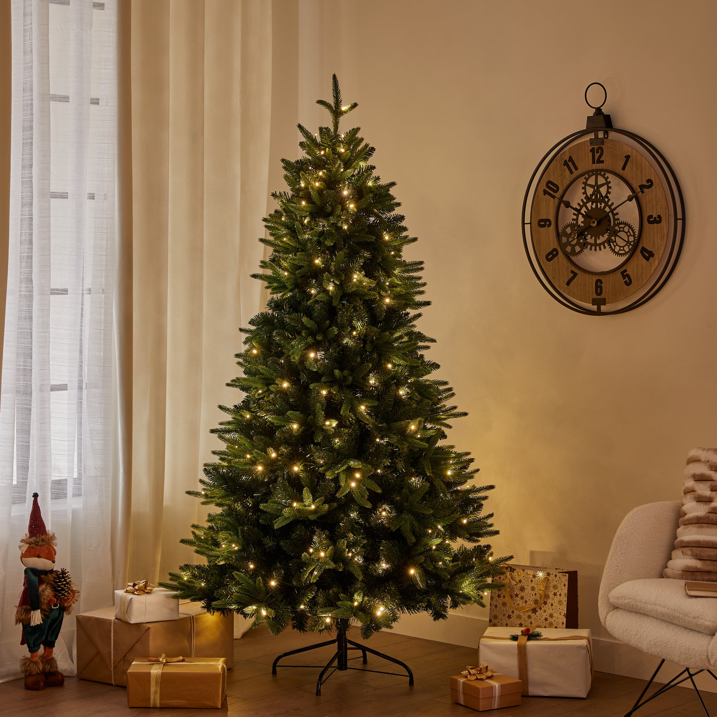 Férérics et arbre de Noël de Noël - Ø50xh100cm - Décoration de Noël - vert
