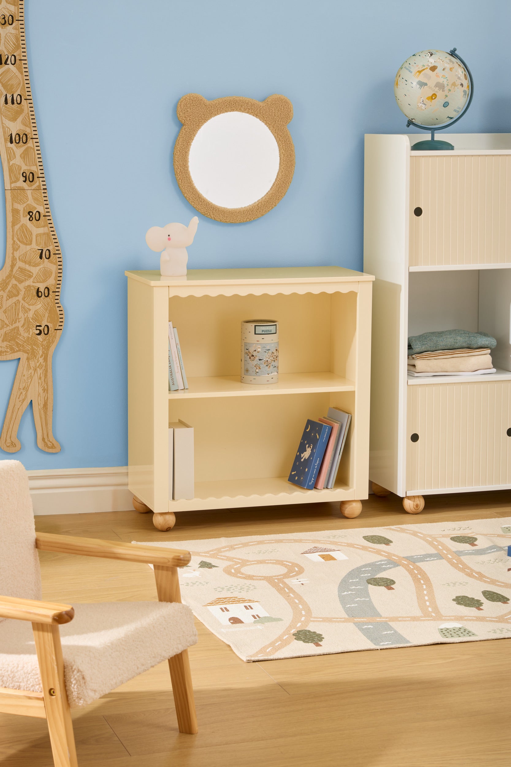 Atmosphera Kids Bouli Boekenkast - 2 vakken - 60x30x65cm - Beige