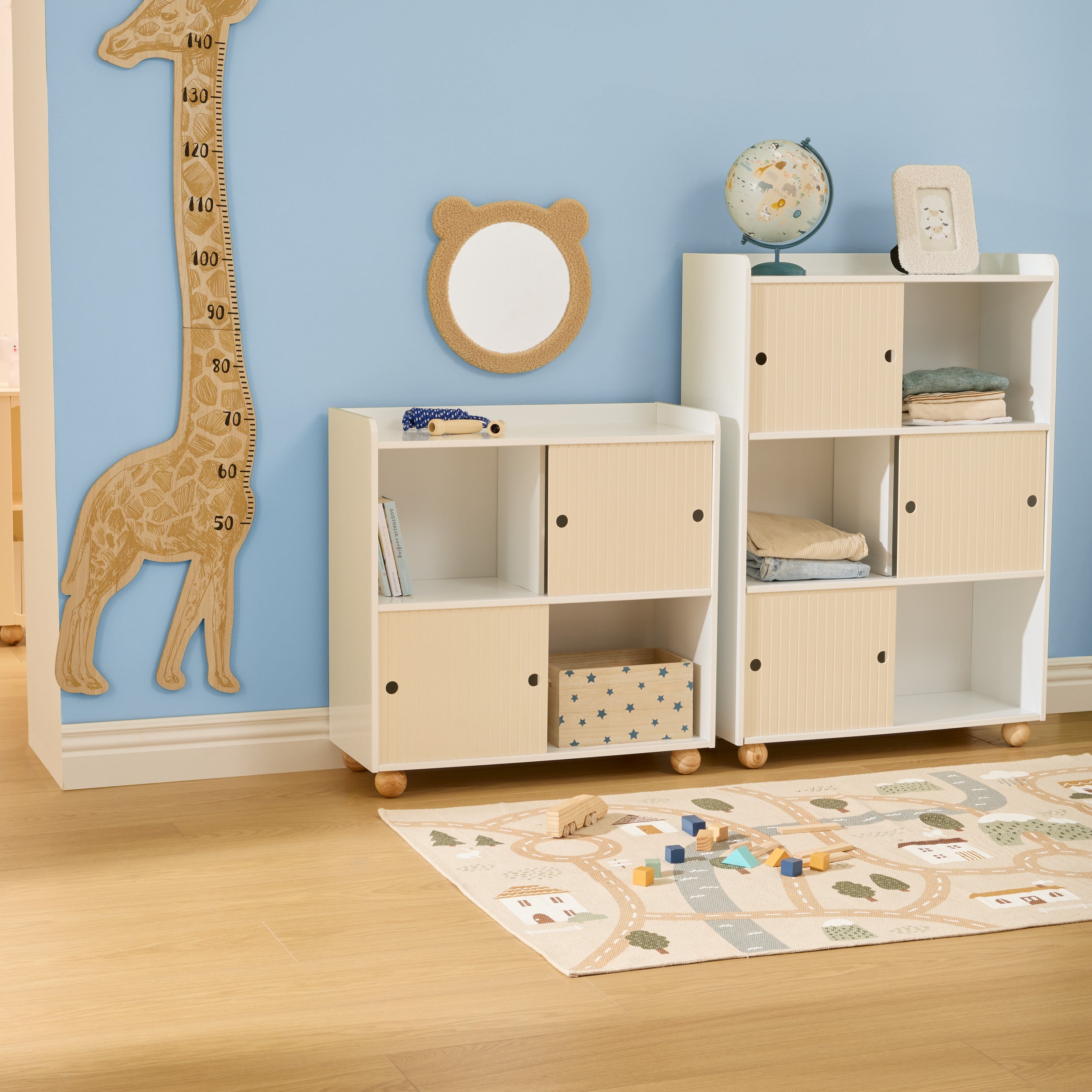 Atmosphera Bouli Boekenkast - 4 vakken - 70x30x71cm - Wit