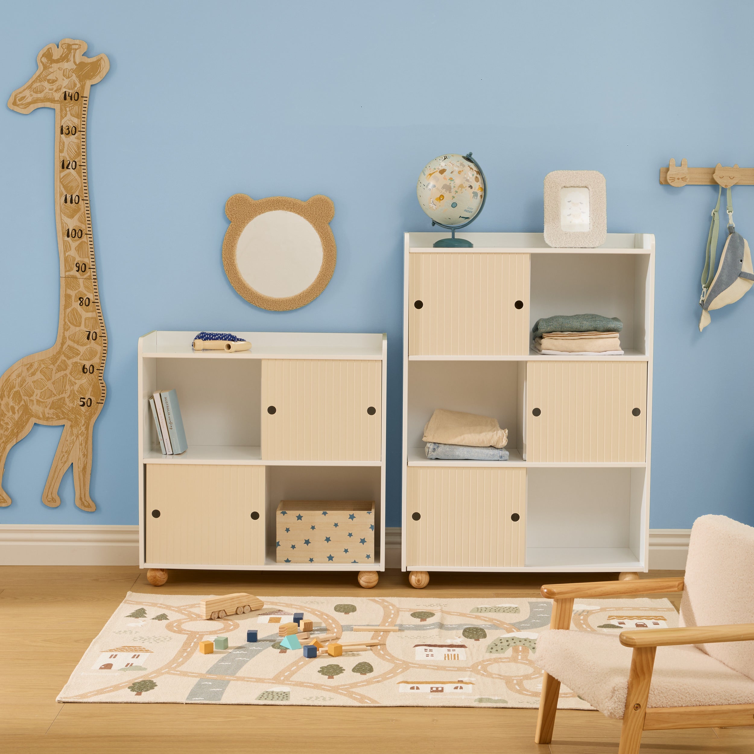 Atmosphera Bouli Boekenkast - 6 vakken - 70x30x101cm - Wit