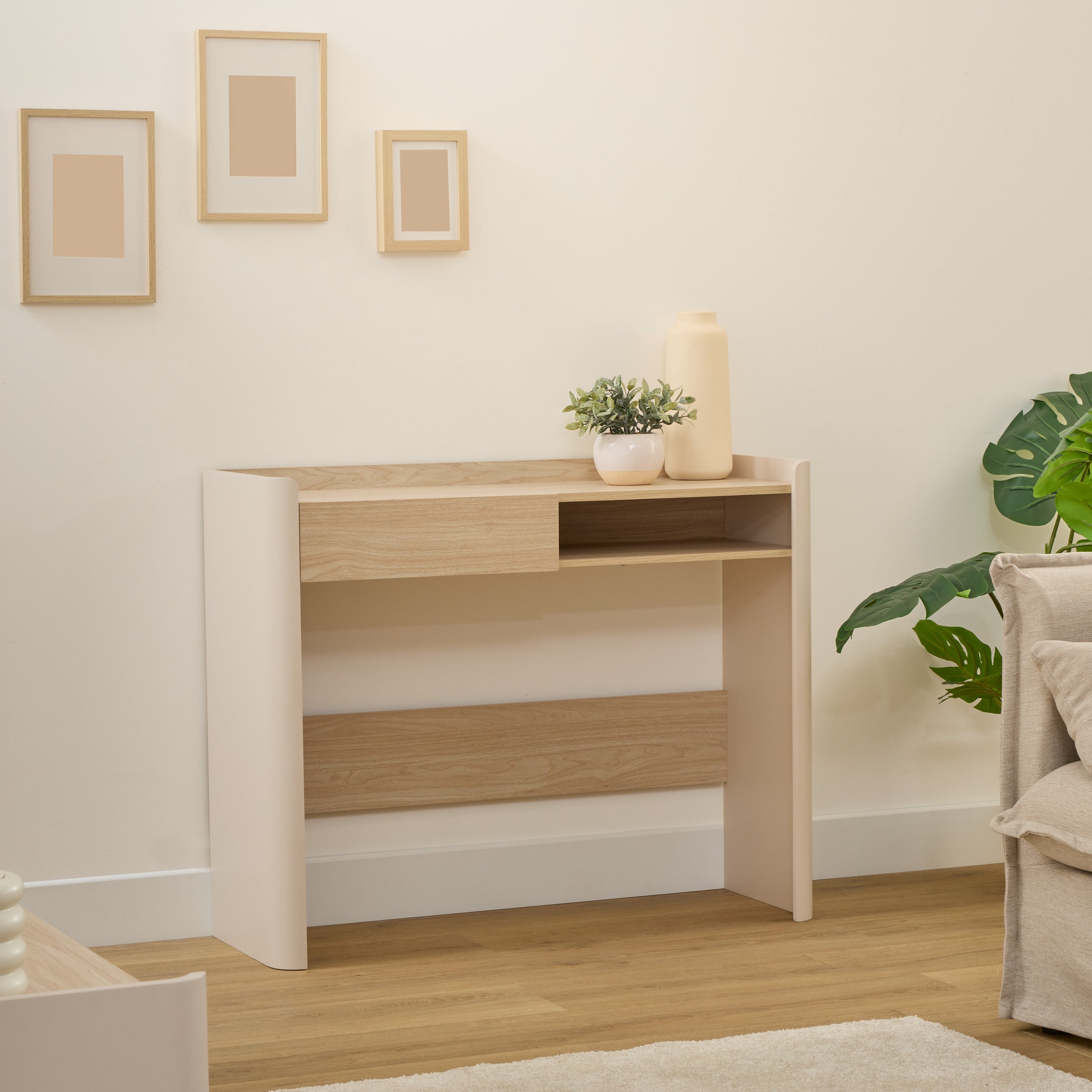 5Five Roundy Consoletafel - 100x35x80cm - Beige