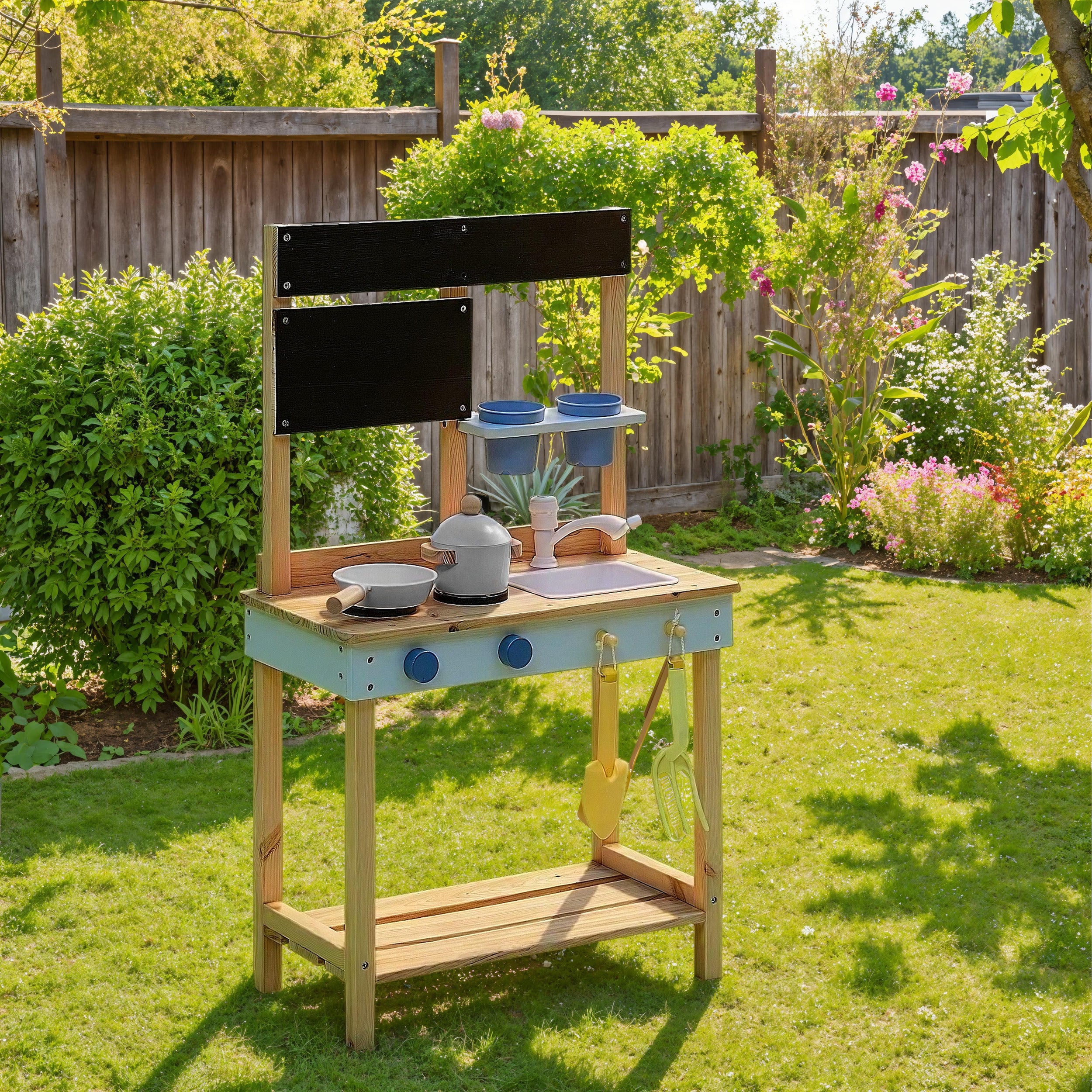 Cuisine en bois Atmosphera - Jeu d'imitation de cuisine en bois entièrement équipée - Jouets en bois