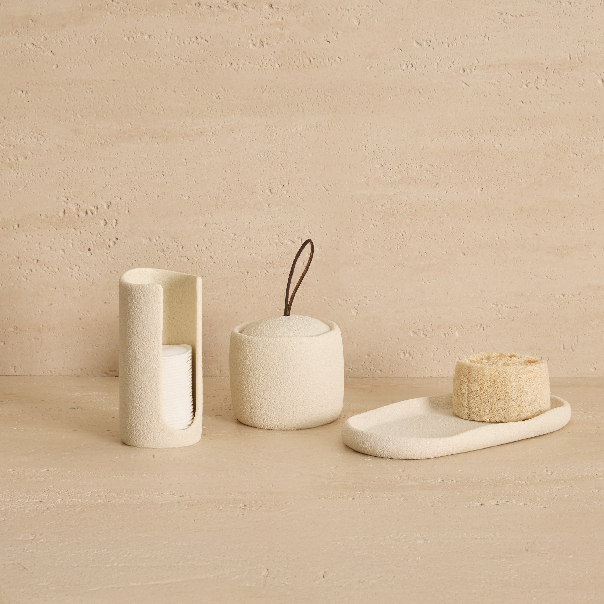5Five Olea Wattenhouder - Ø7xH15cm - Beige