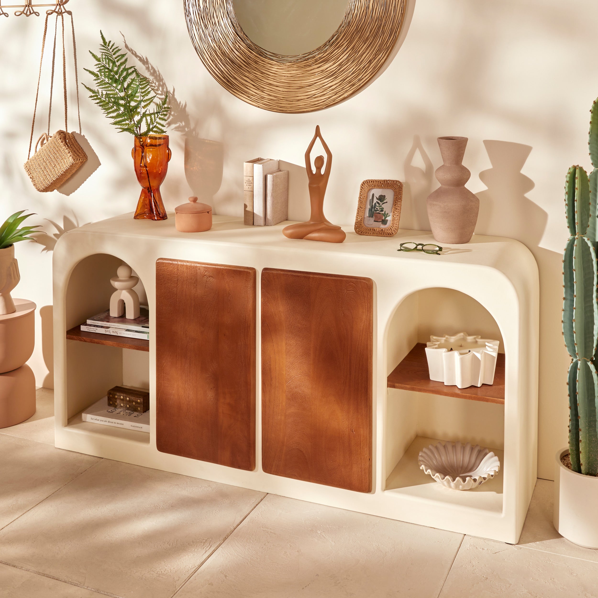 Atmospaa Colva 2D Sideboard - 140x40x81cm - Braun