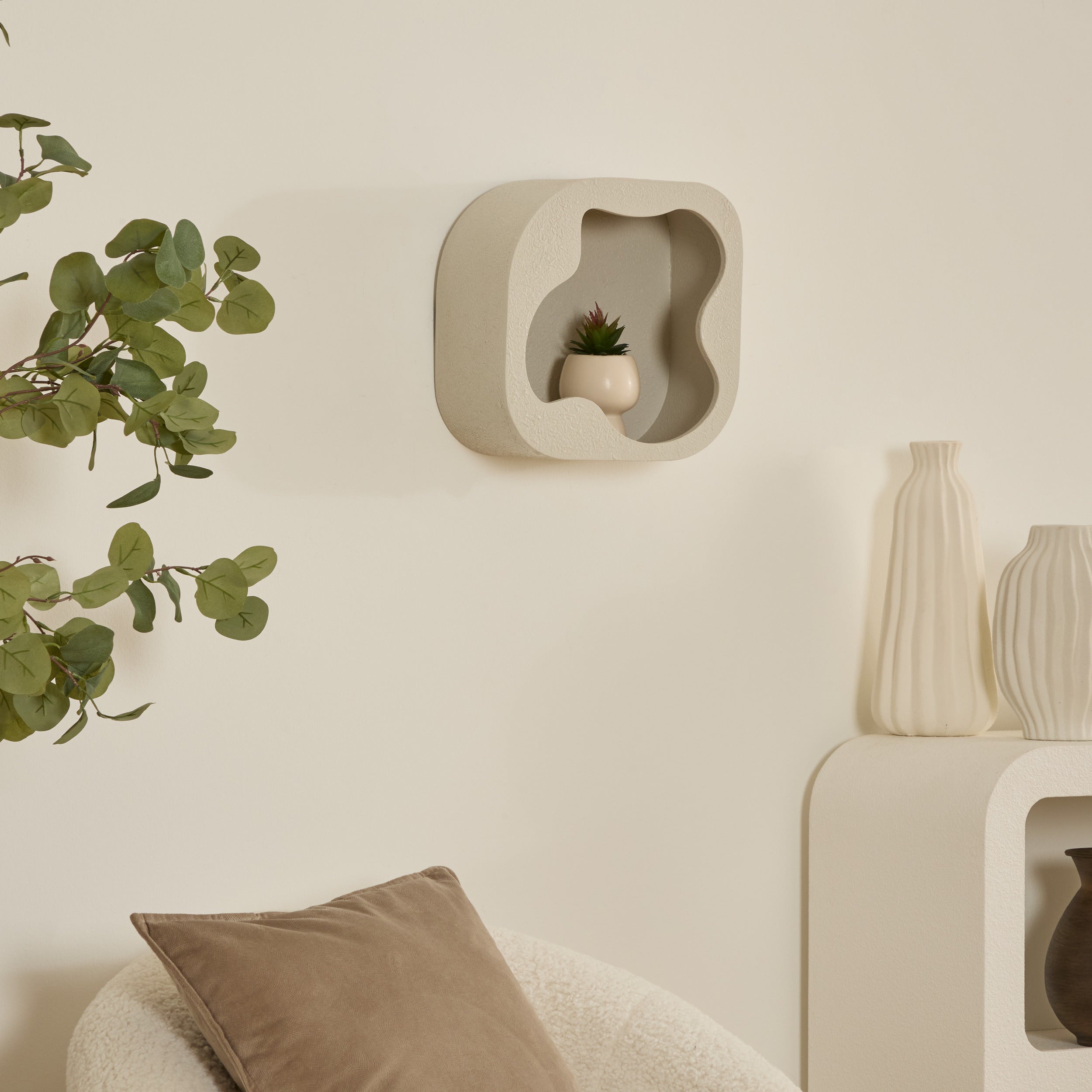 Atmosphera Etagère Murale Rivi - Blanc - 45 x 65 cm