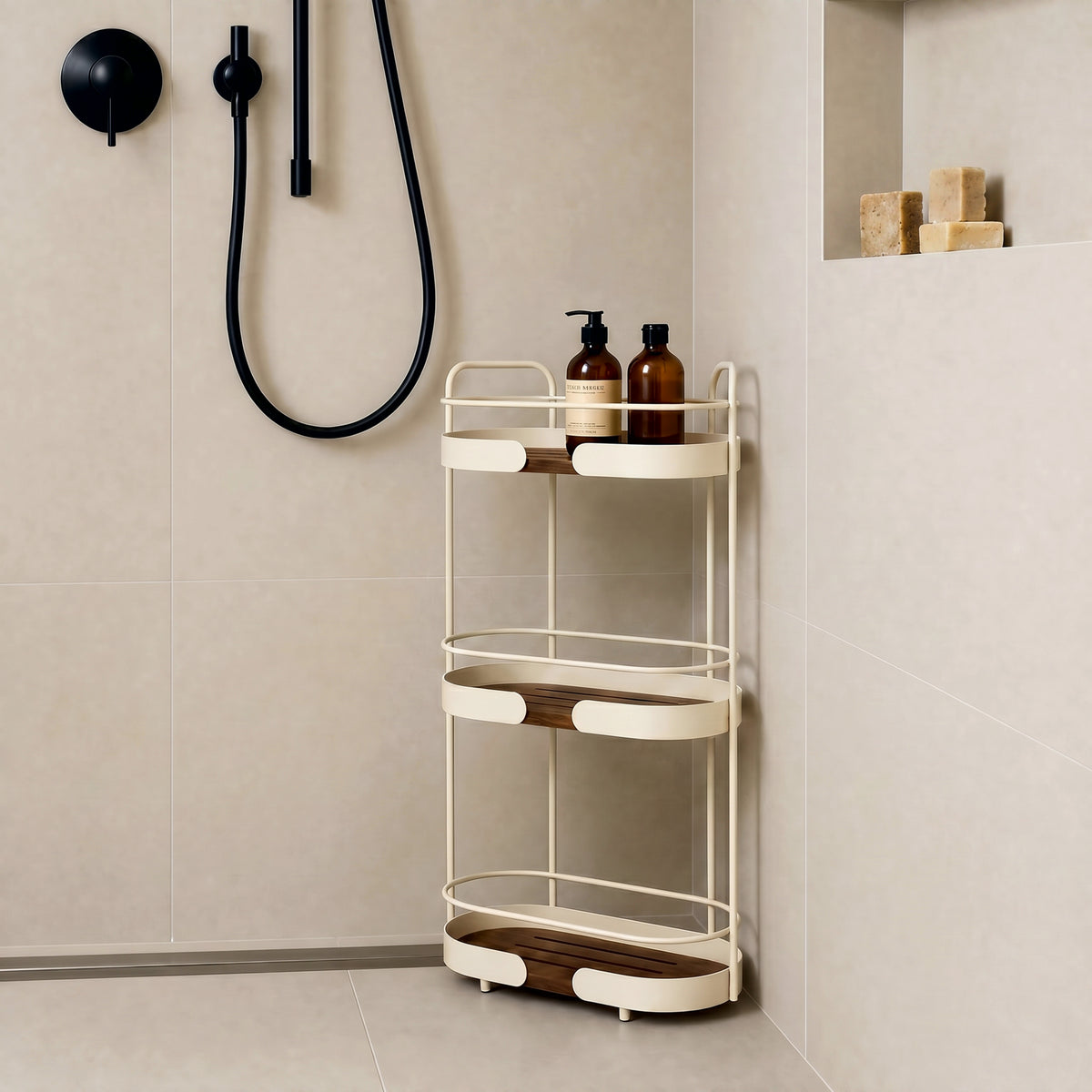 5Five Argiléo Badkamerrekje - Doucherekje - Staand - 34x16x66cm - Beige