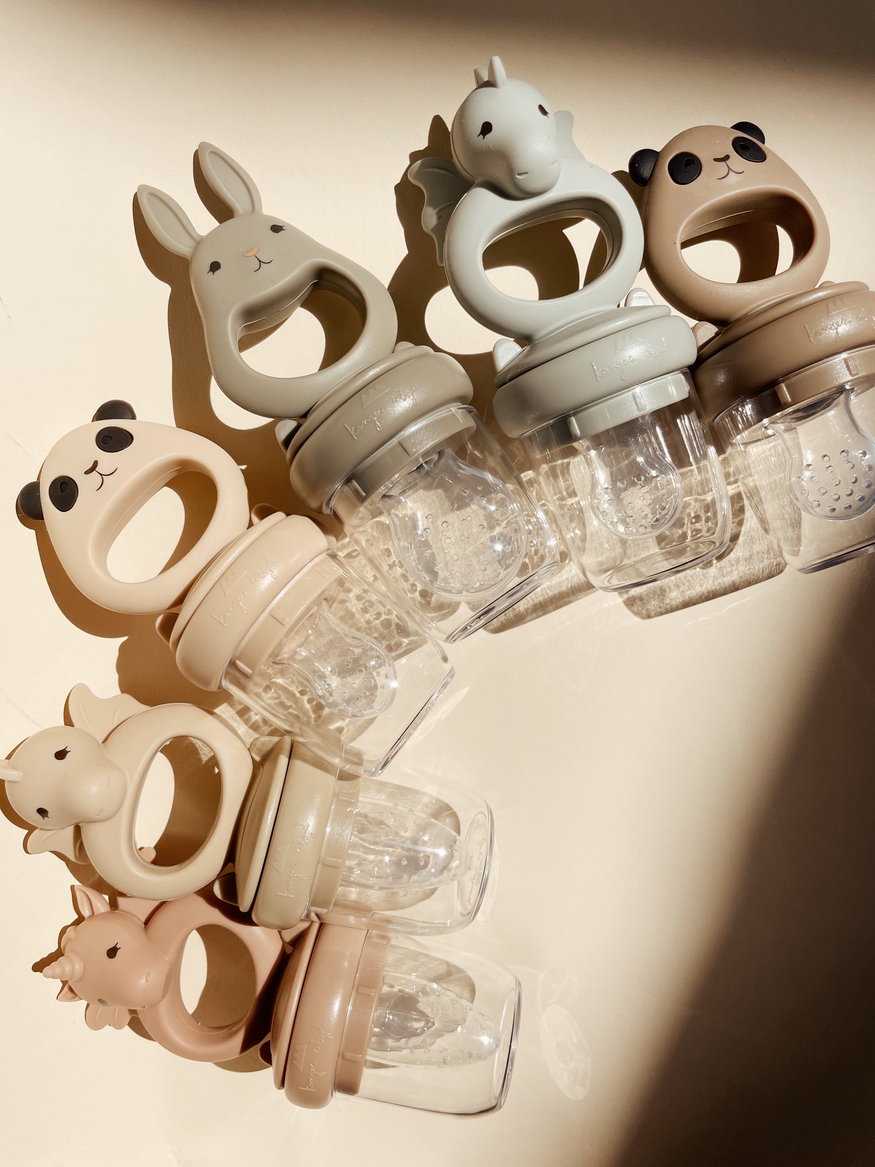 Konges Sløjd fruit pacifier unicorn and panda - Shell/Blush