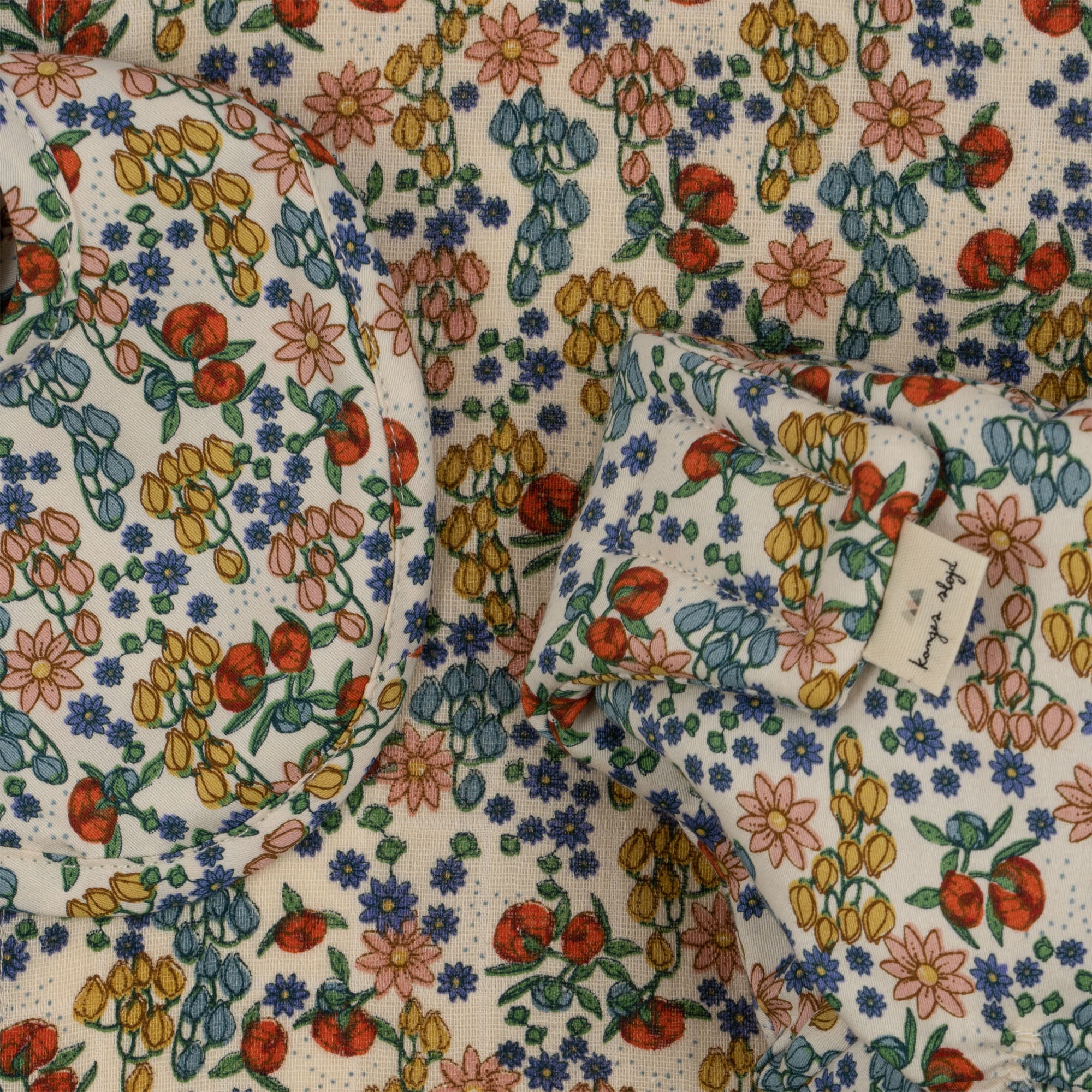 Jouets de poupée Konges Sløjd - Bavoir/Couche/Tissu - Coton - Ensemble de chambre de bébé - Bibi Fleur