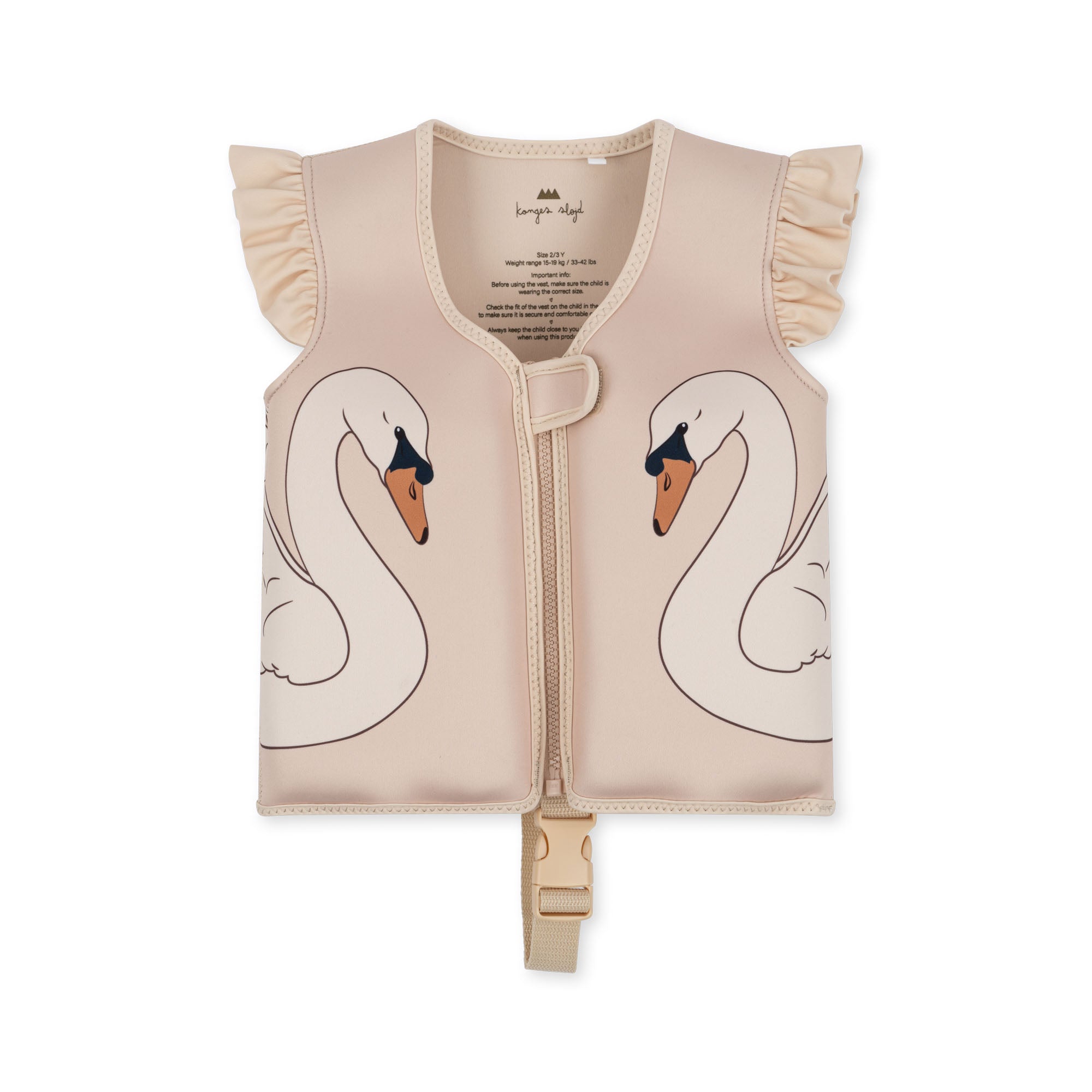 Konges Sløjd Neopreen Float Frill Vest/Zwemvest/Drijfvest - Swan