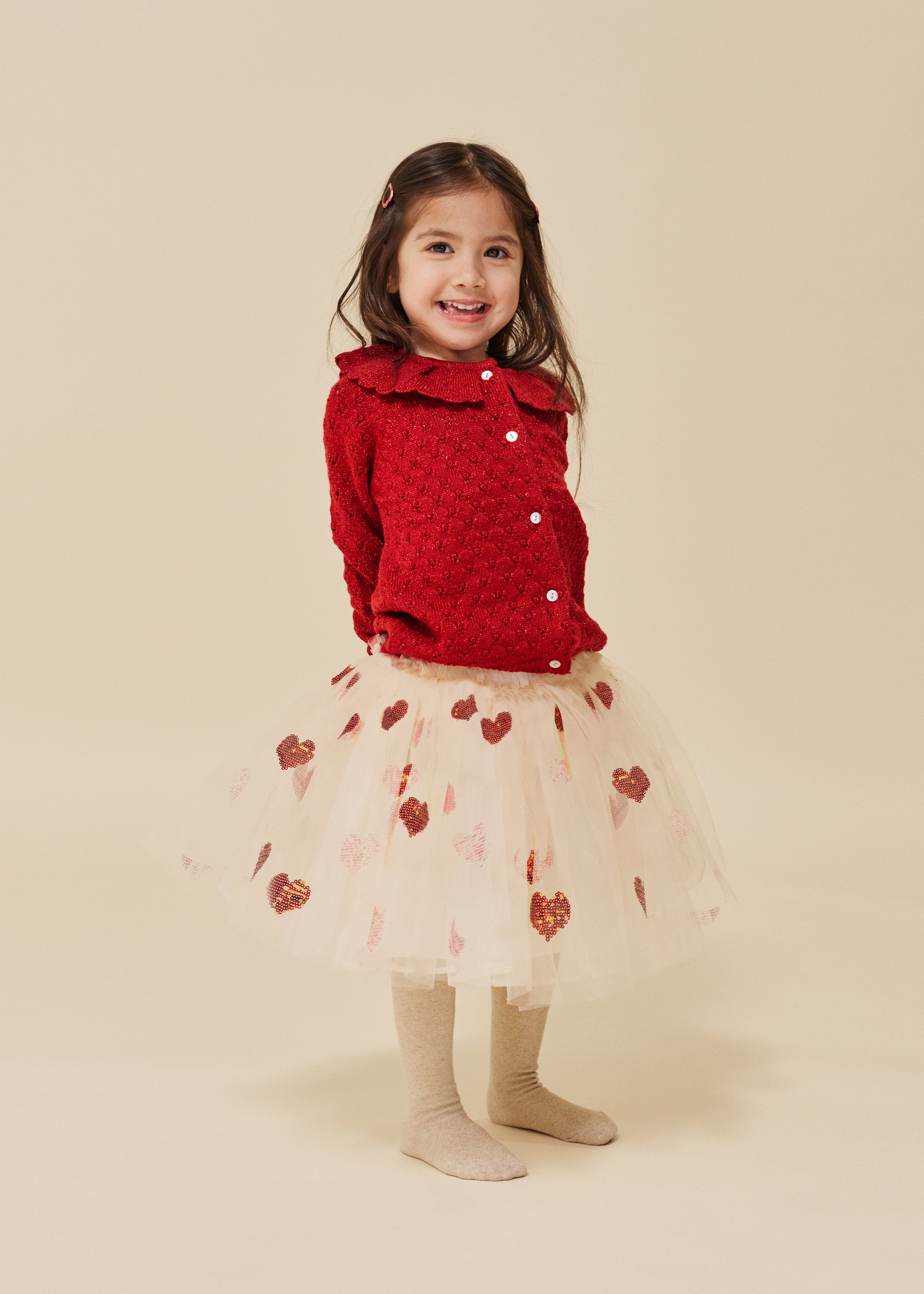 Konges Sløjd Yvonne Jupe fée enfant - Coeur Paillettes