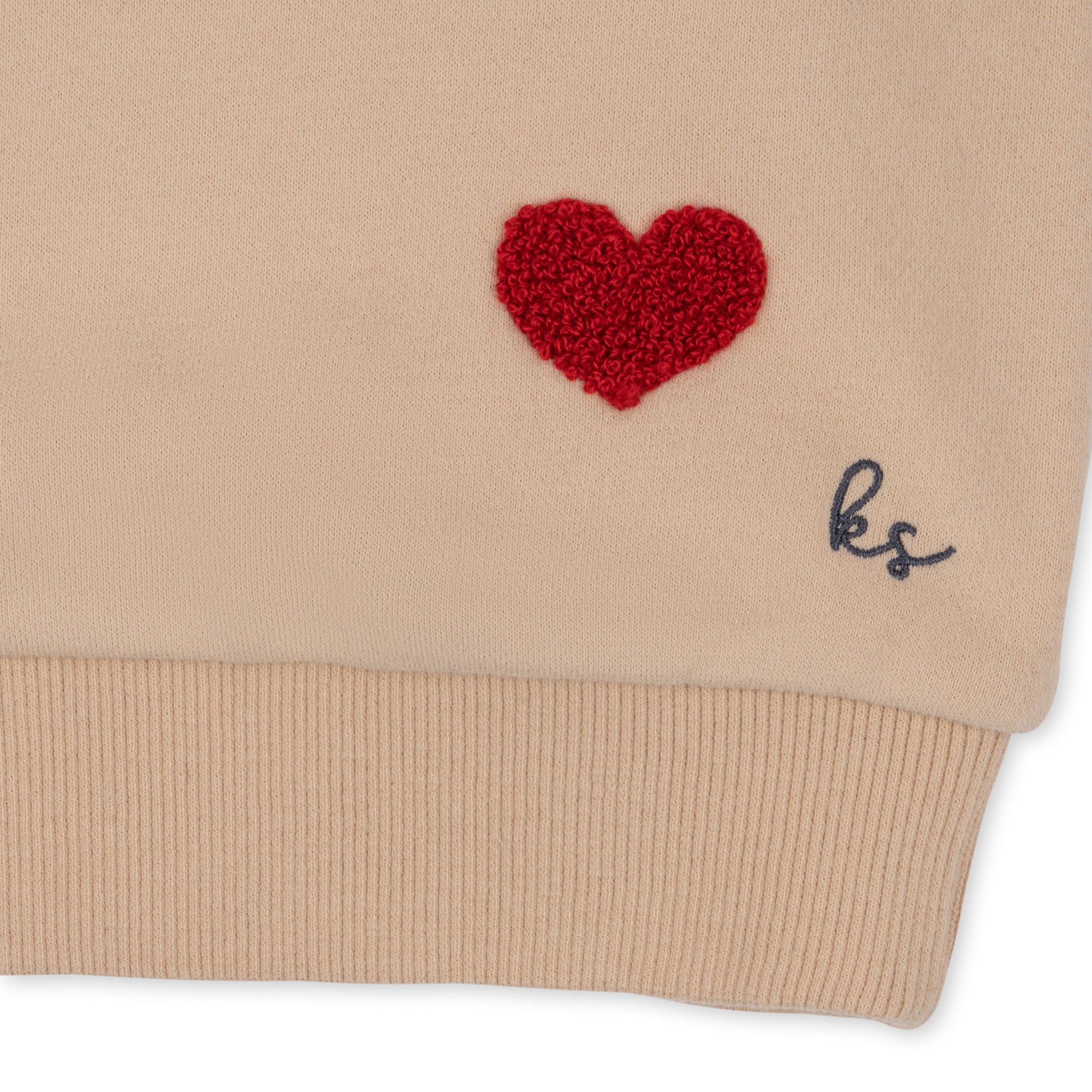 Konges Sløjd Lou Sweat/Sweat avec coeurs - Shifting Sand
