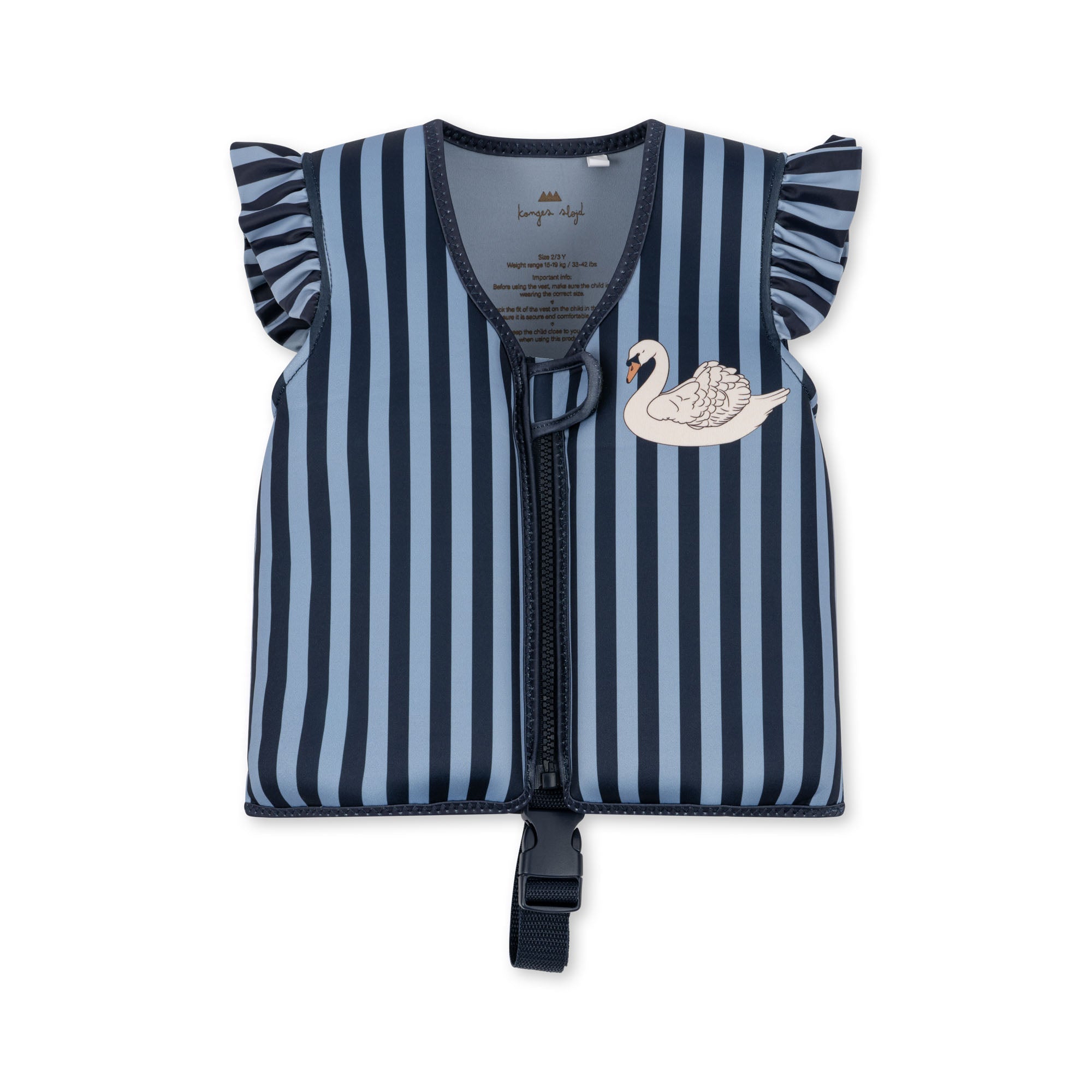 Konges Sløjd Gilet flottant en néoprène/gilet de sauvetage/gilet flottant – Swan Stripe