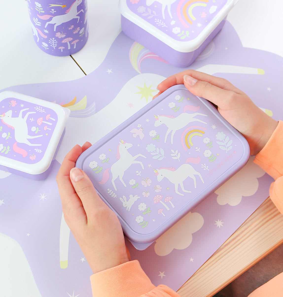 A Little Lovely Company Back to school - Lunchbox RVS - Unicorn Dreams