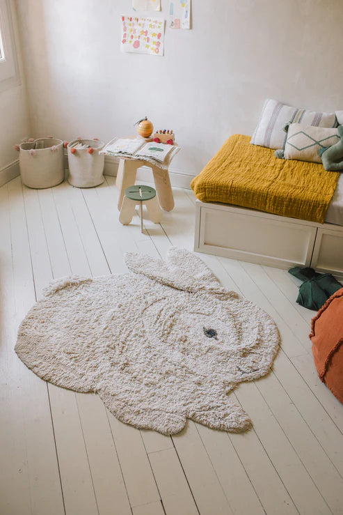 Lorena Canals Wasbaar katoen vloerkleed - Animals Bunny - 130x135cm