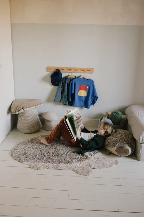 Lorena Canals Wasbaar katoen vloerkleed - Animals Hedgehog - 90x130cm