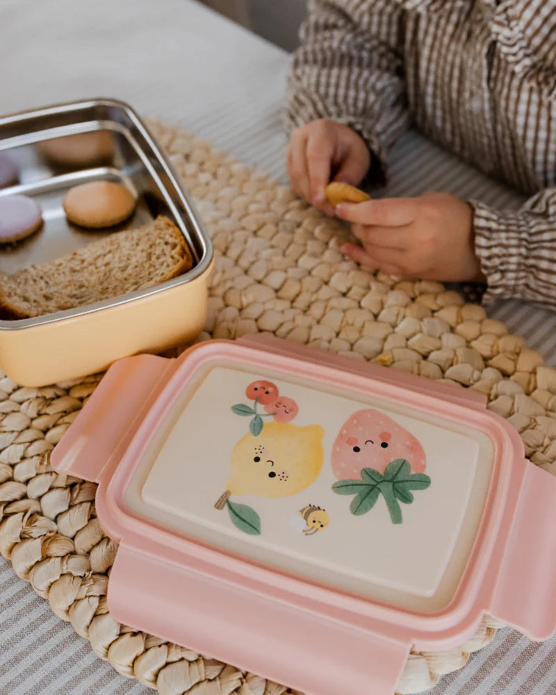 Petit Monkey Bentobox Sparkling Fruits - Roze