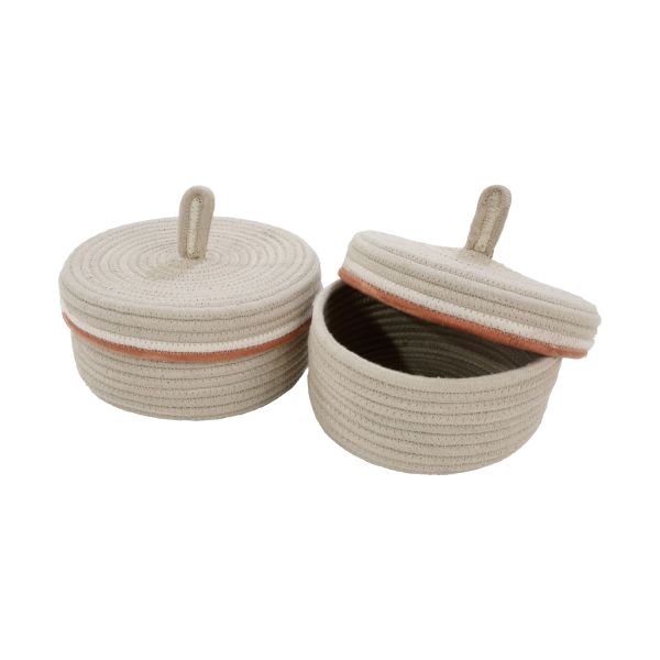 Paniers en jute Atmosphera Kaia lot de 2 pièces - Ø40x31cm - Multi