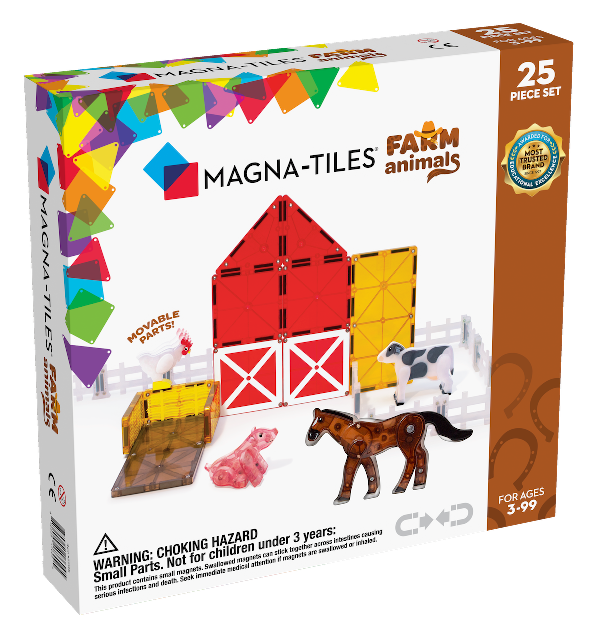 Magna-Tiles Farm Animals 25 stuks - Geschikt vanaf 3 jaar - Multi