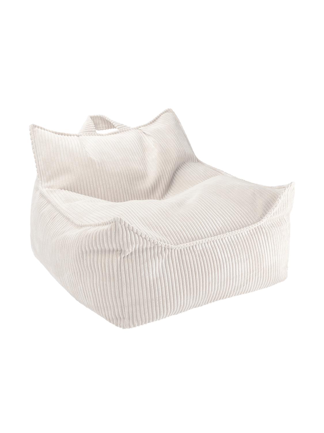 Wigiwama Corduroy Beanbag Chair / Zitzak - 80x70x50cm - Marshmallow