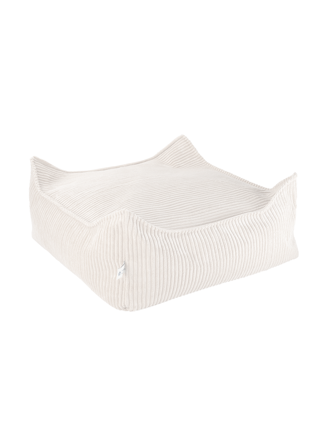 Wigiwama Corduroy Square Ottoman / Poef - 80x70x50cm - Marshmallow