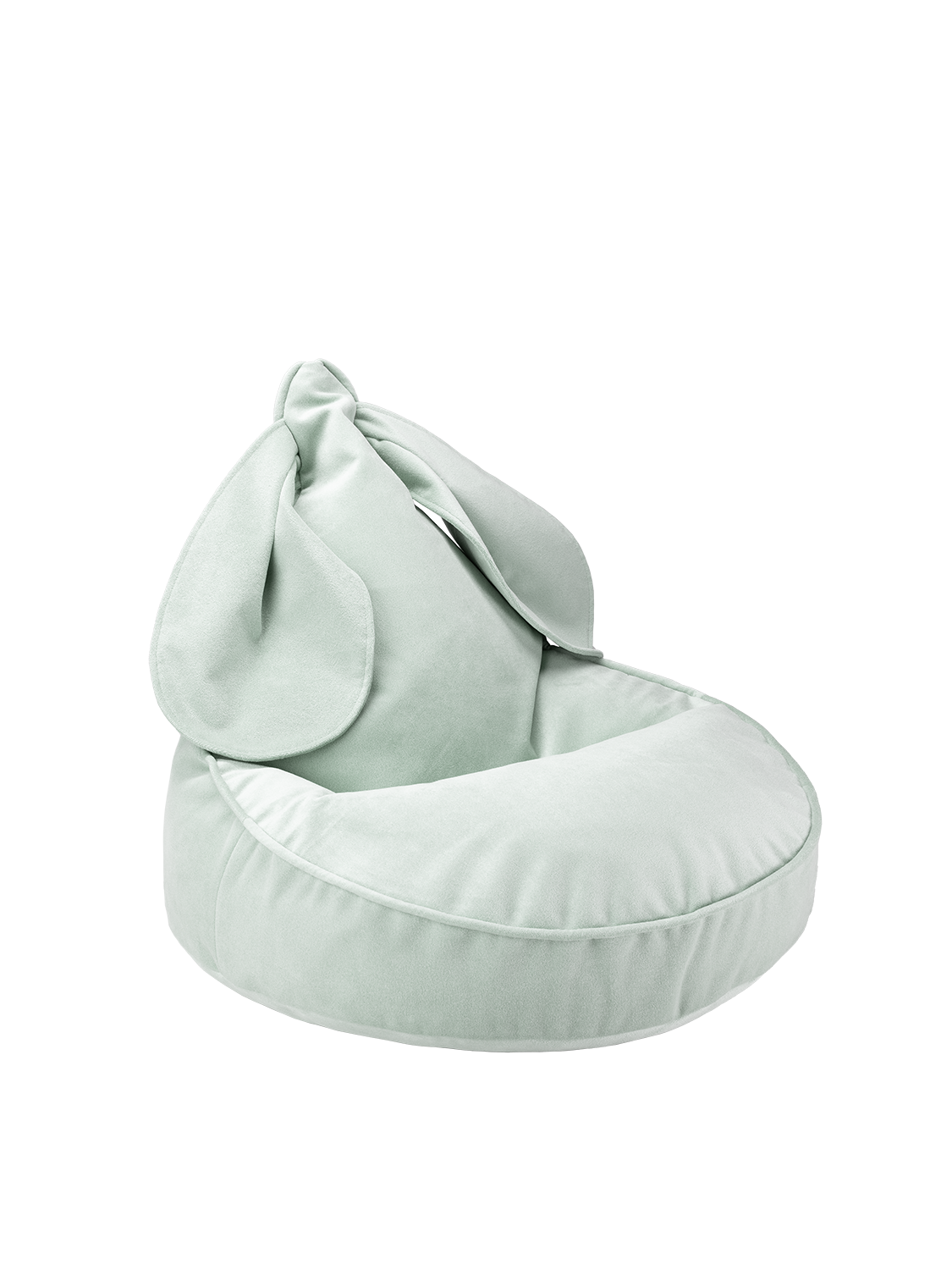 Wigiwama Velvet Bunny Beanbag Chair / Zitzak - Ø60x75cm - Misty Green