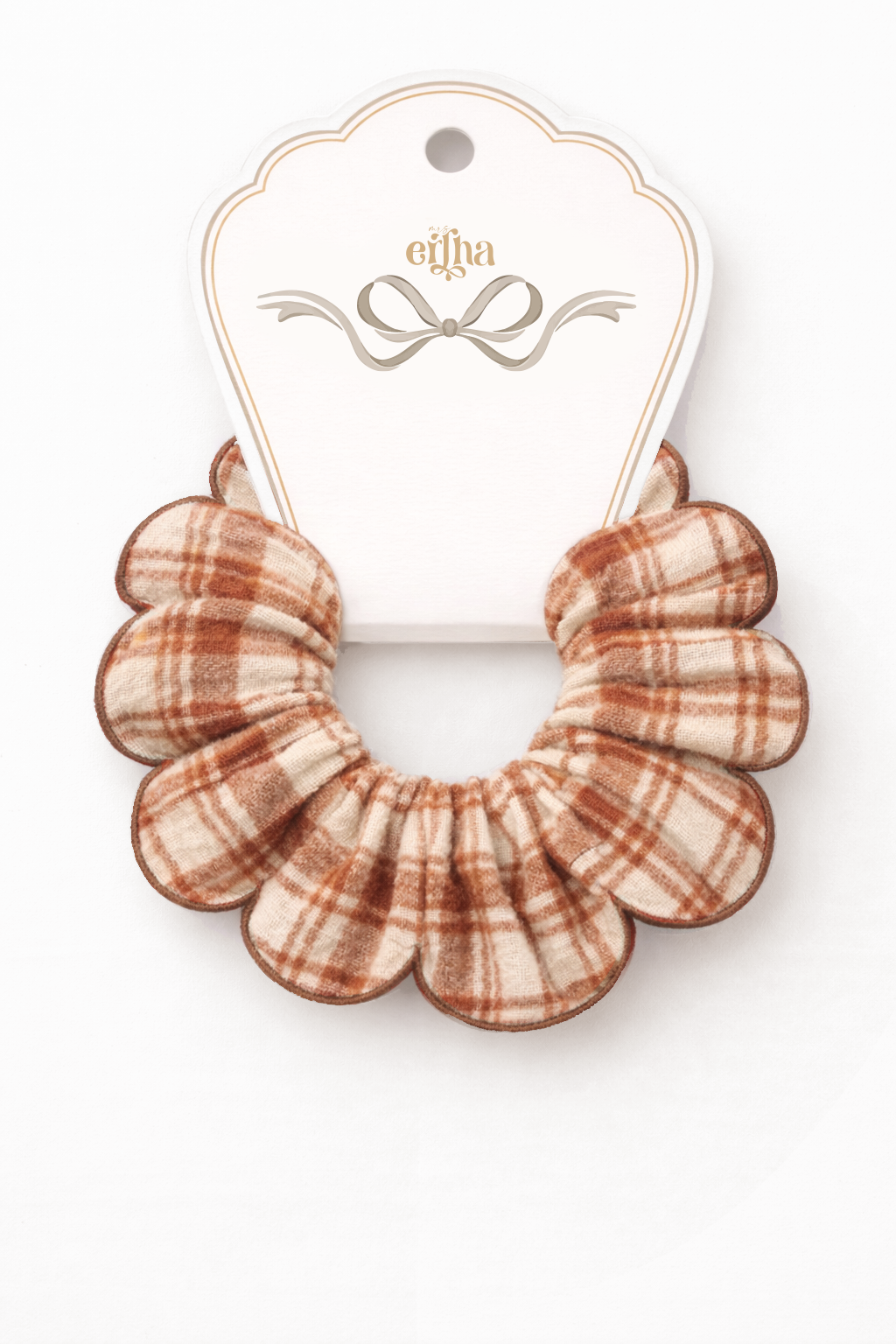 Mrs Ertha Scrunchies - Honey Plaid