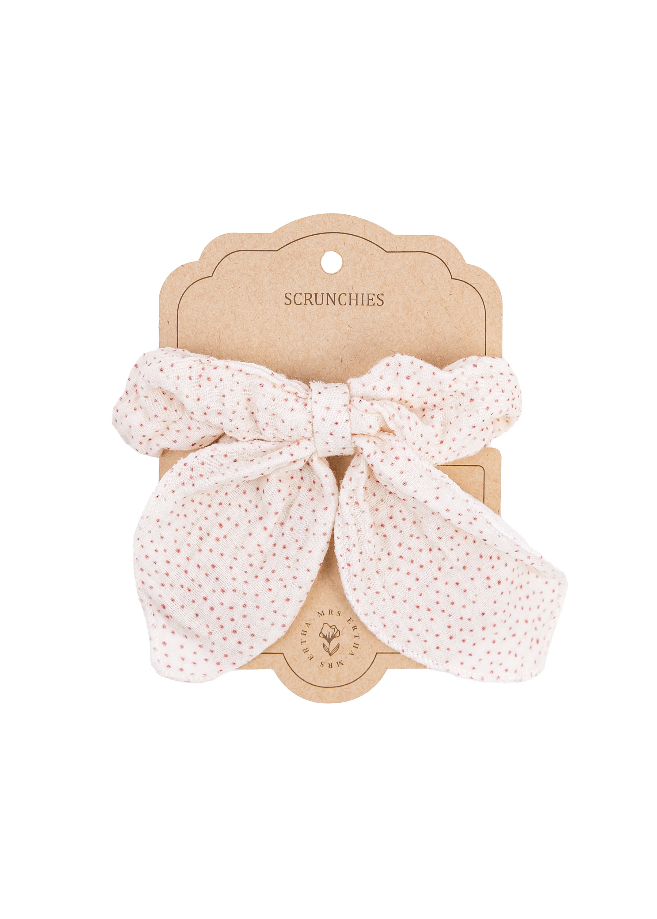 Mrs Ertha Scrunchies met strik - Unique Dots