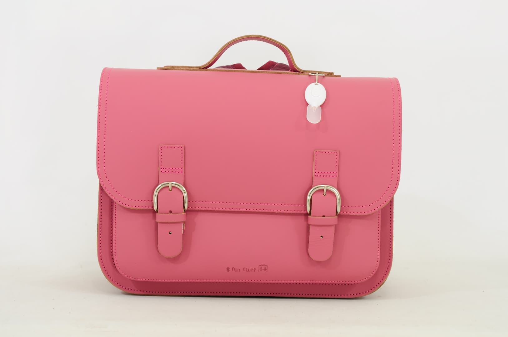 Own Stuff Lederen Boekentas Lagere school - 38x30x17cm - Antique Pink