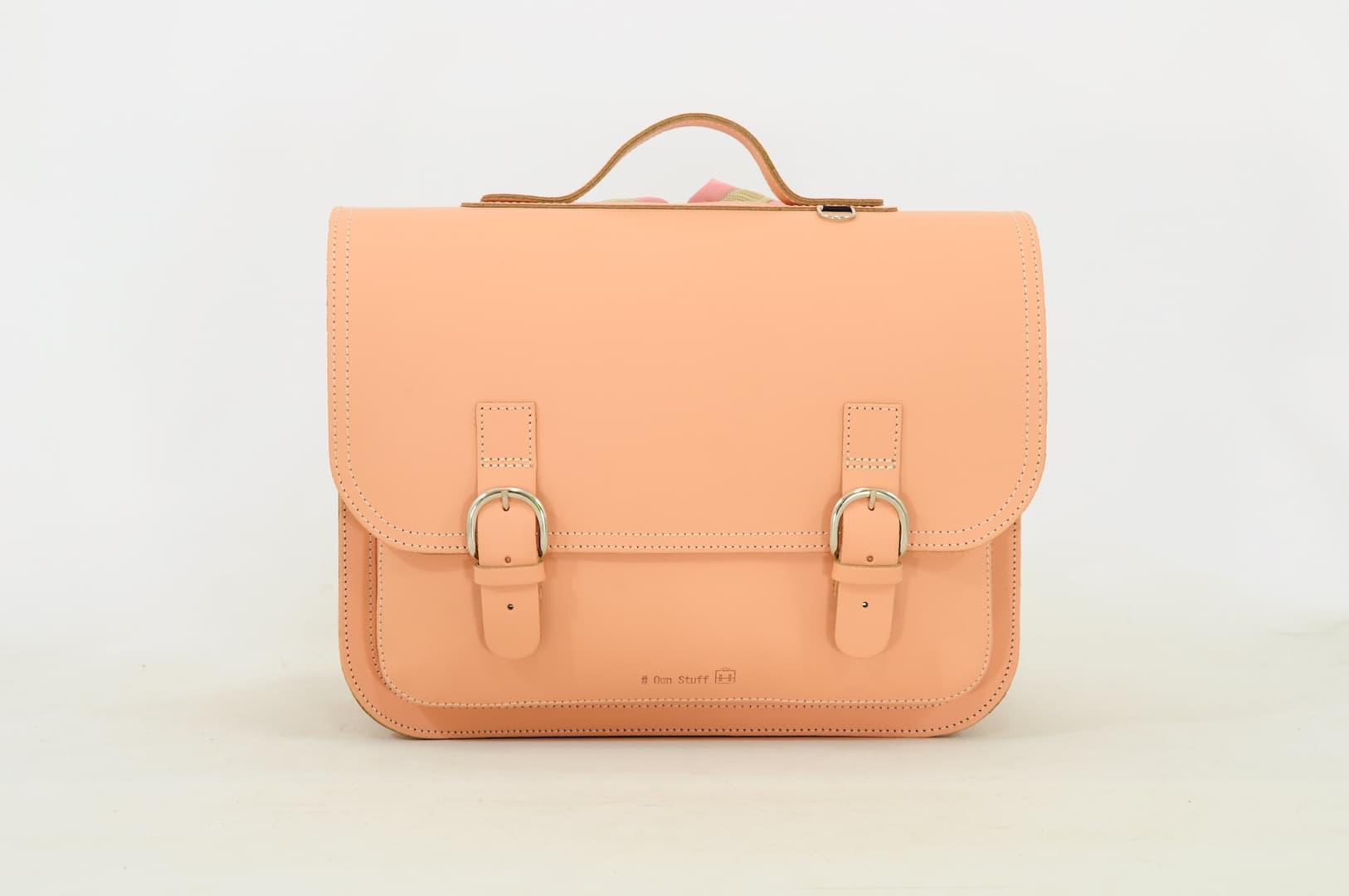 Own Stuff Lederen Boekentas Lagere school - 38x30x17cm - Peach