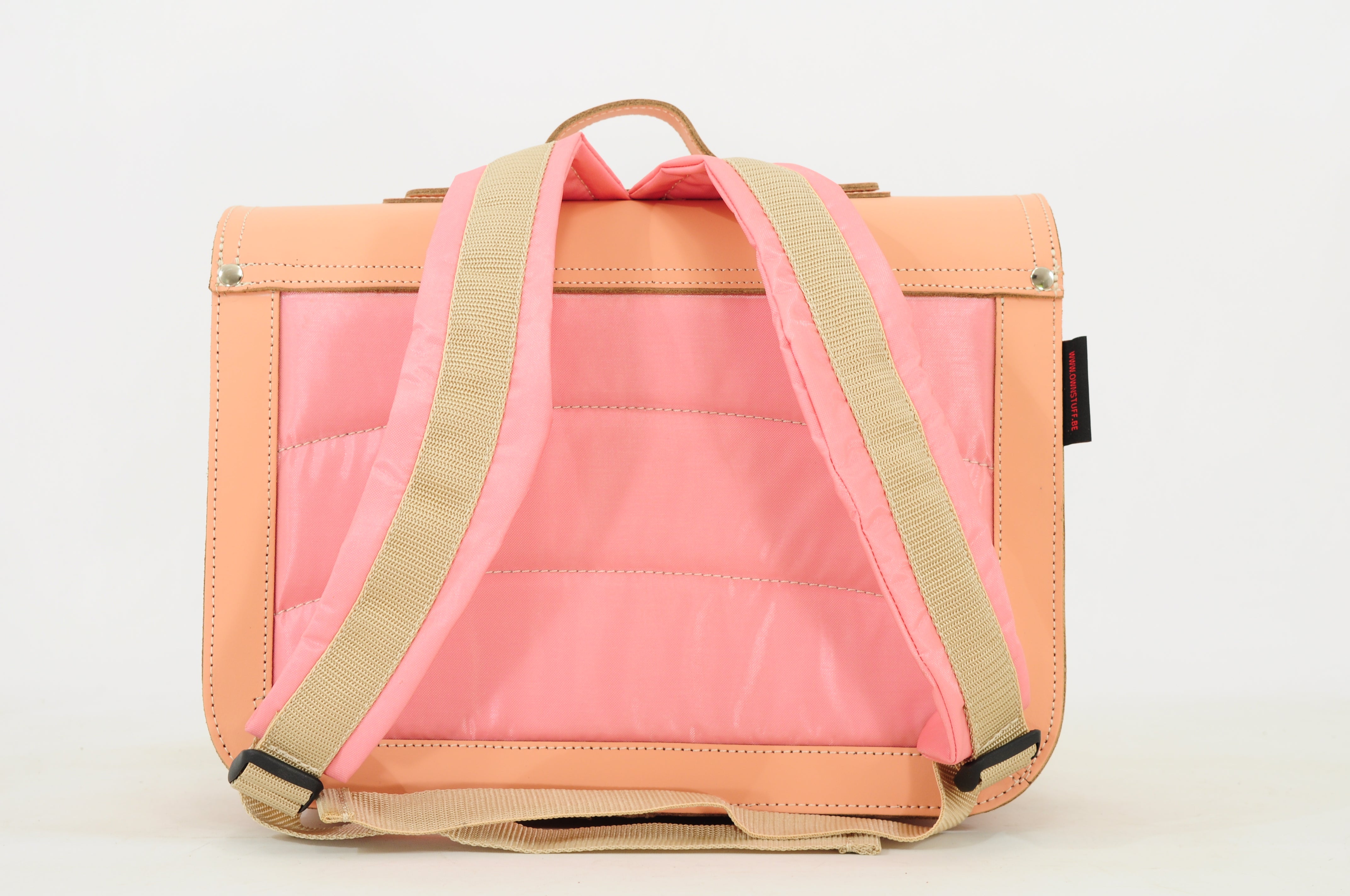 Own Stuff Lederen Boekentas Lagere school - 38x30x17cm - Peach