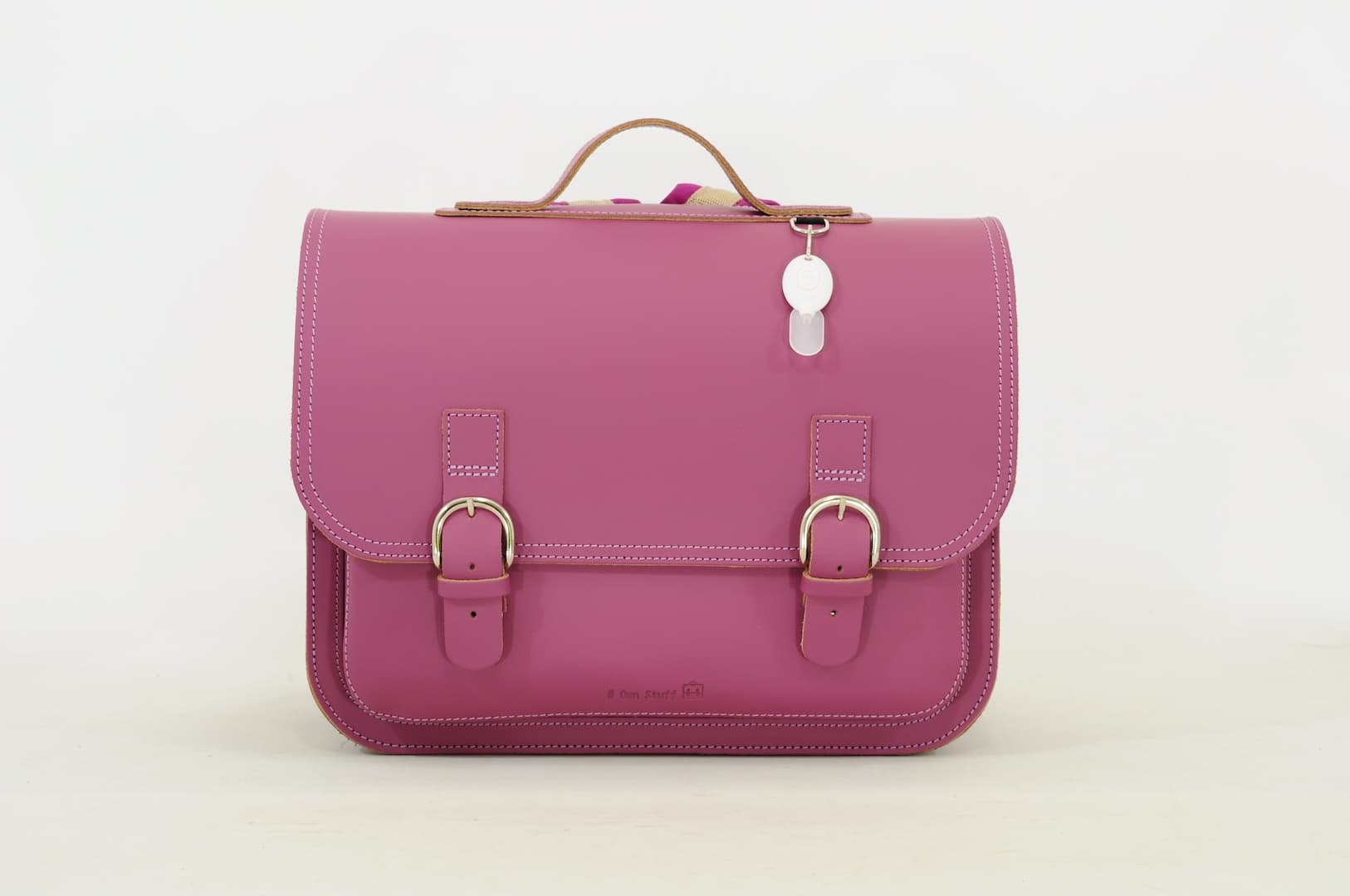 Own Stuff Lederen Boekentas Lagere school - 38x30x17cm - Plum