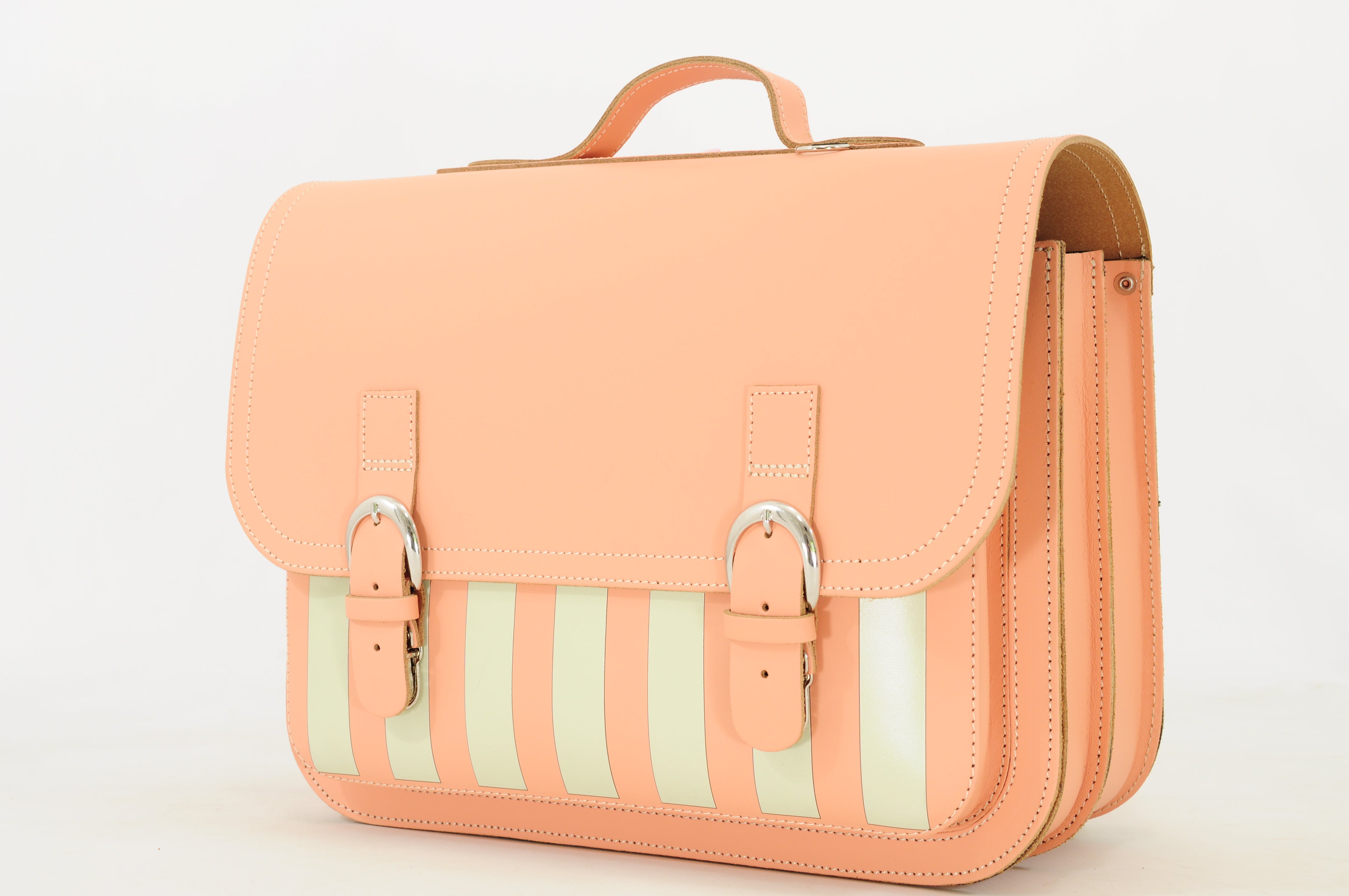 Own Stuff Lederen Boekentas Lagere school - 38x30x17cm - Beach Peach