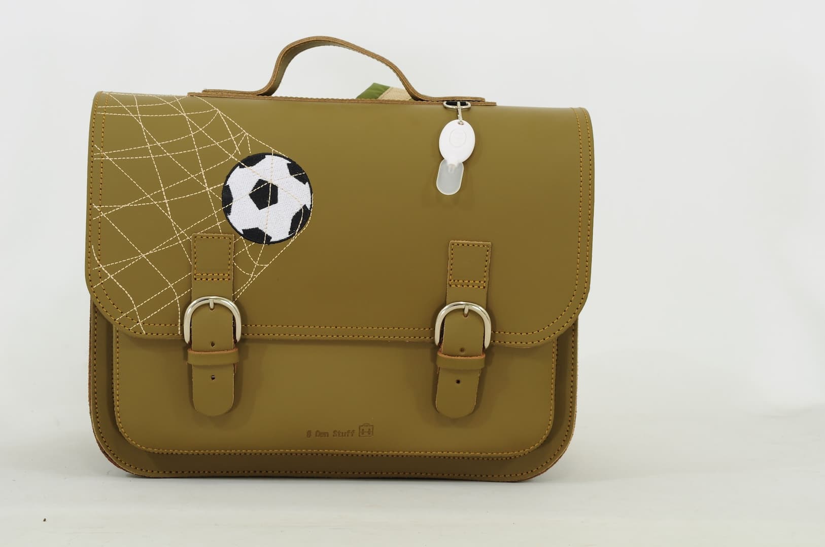 Own Stuff Lederen Boekentas Lagere school - 38x30x17cm - Football Moss