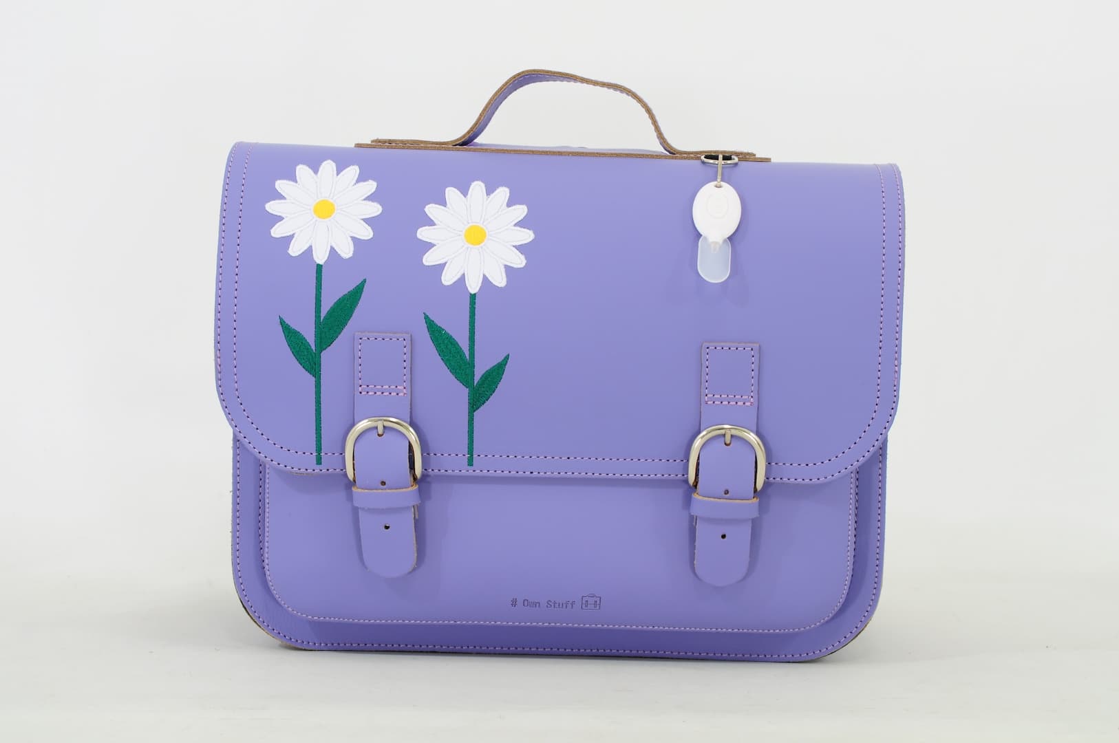 Own Stuff Lederen Boekentas Lagere school - 38x30x17cm - Marguerite Lila