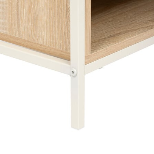 Atmosphera Curvy Nachtkastje met plank en nis - 40x30x50cm - Beige