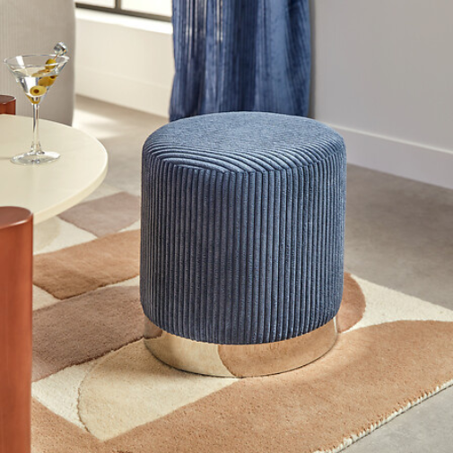 Atmosphera Sevi Pouf - Bouclé - White