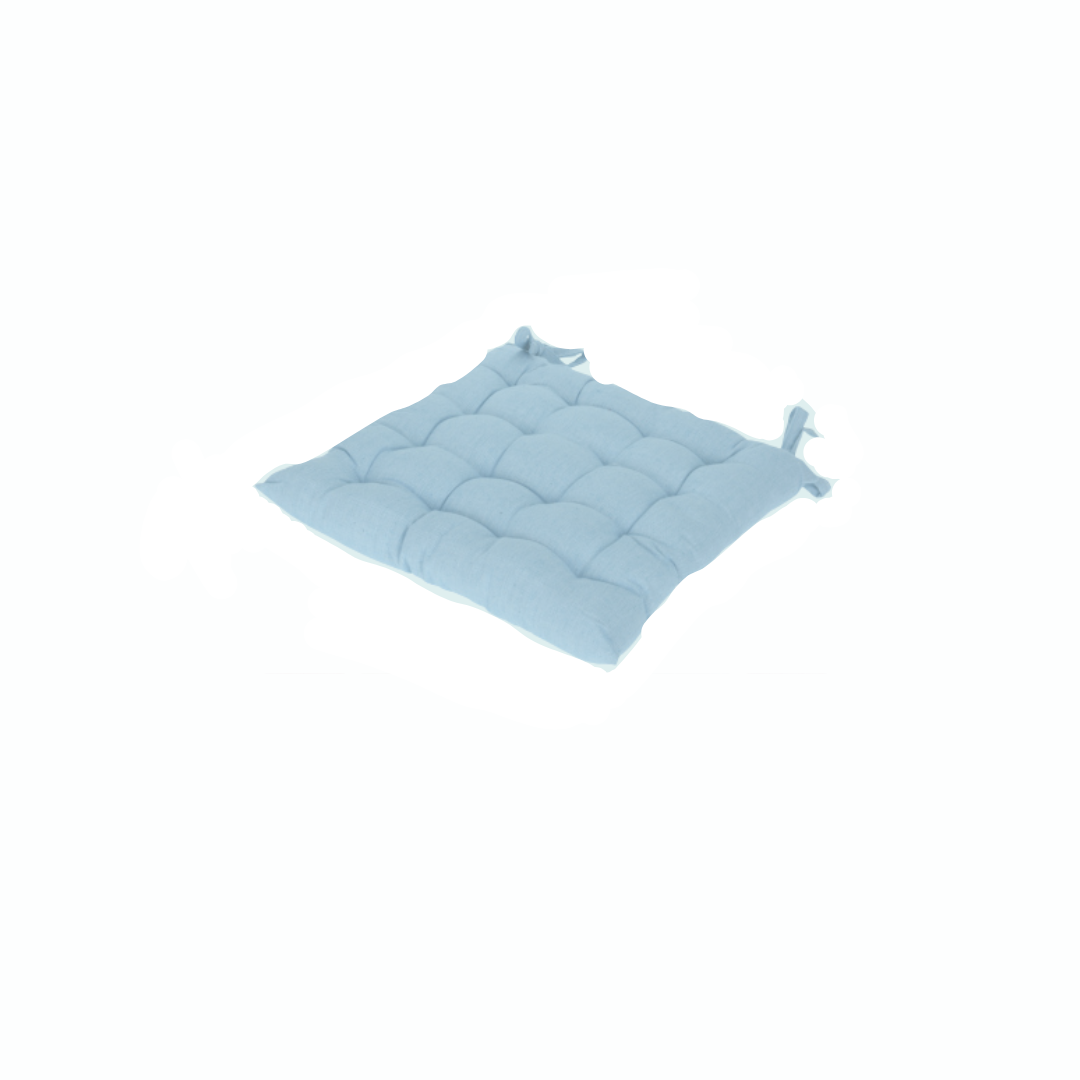 Atmosphera Coussin de chaise Loria 38 x 38 cm - Avec 2 rubans - 100% coton - Vert céladon