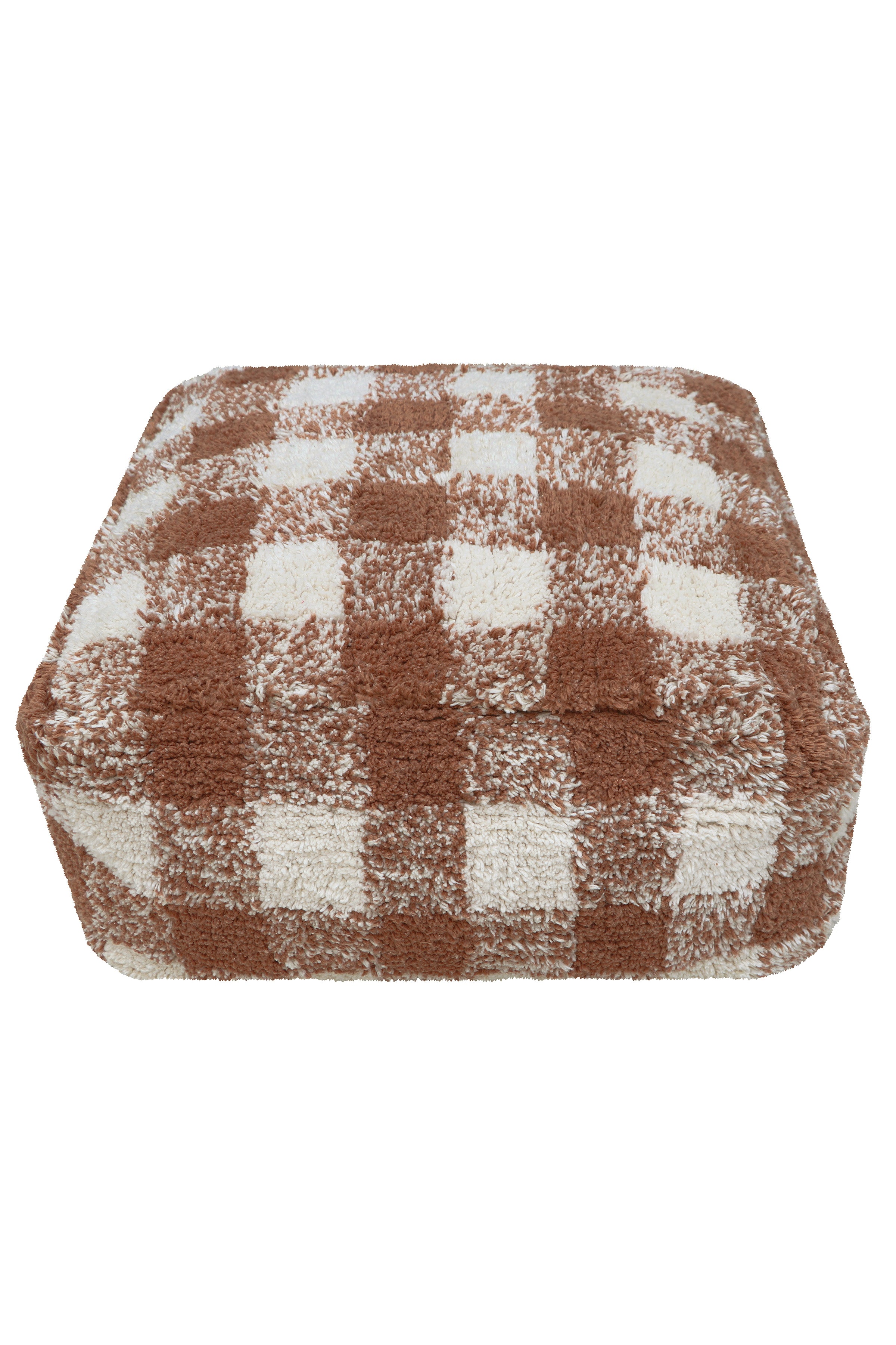 Lorena Canals Wasbare poef - Vichy Toffee - 20x40x40cm